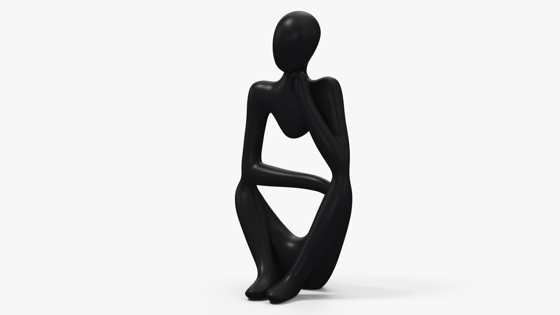 3D model Artistic Human Sculpture Black