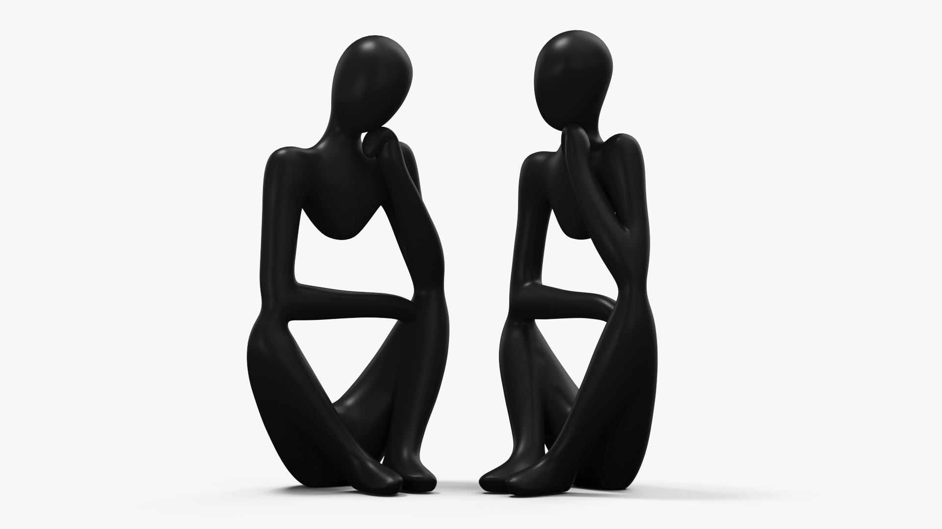 3D model Artistic Human Sculpture Black