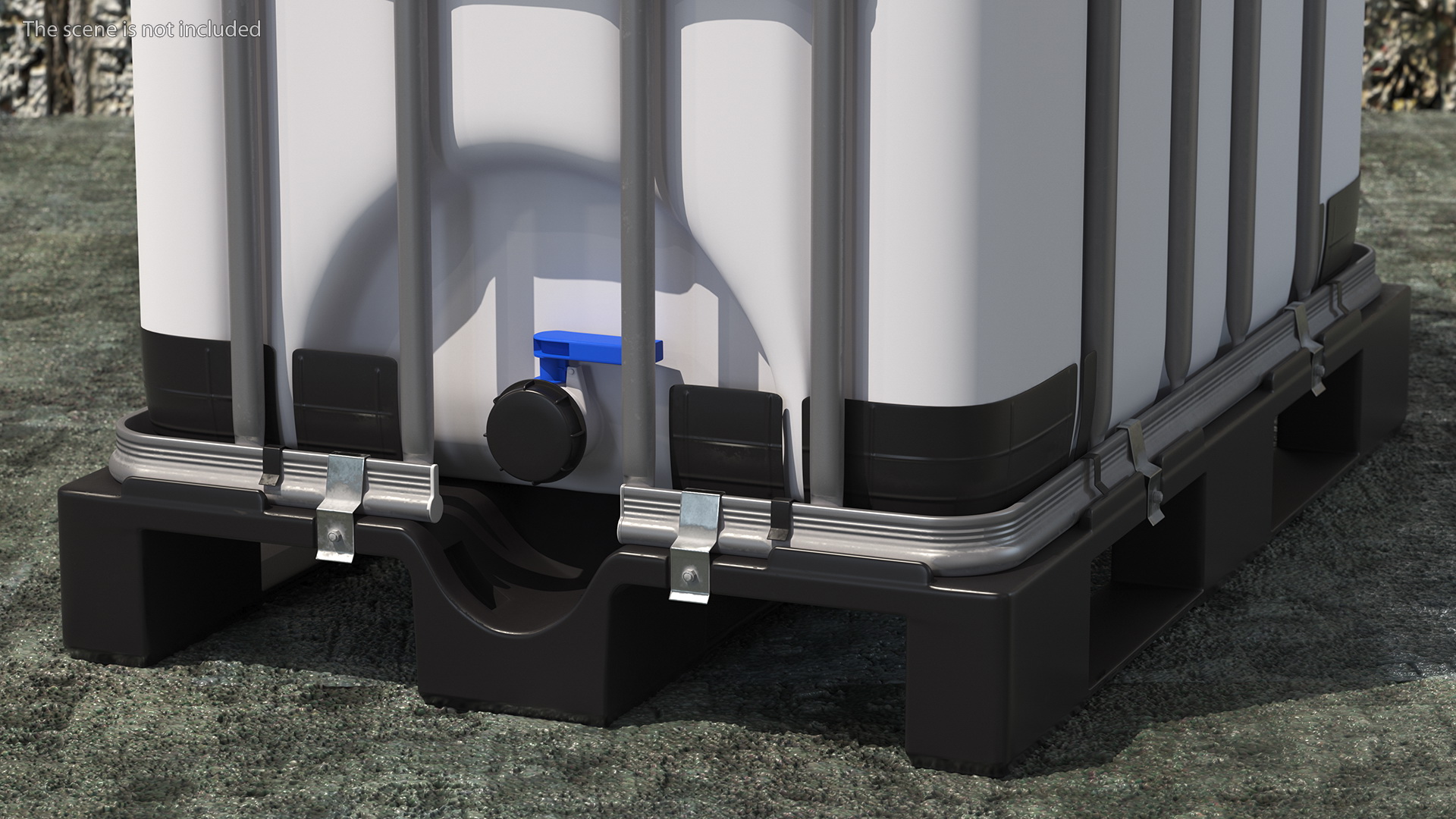 3D model IBC Container 640 Litre UN Approved Plastic Pallet