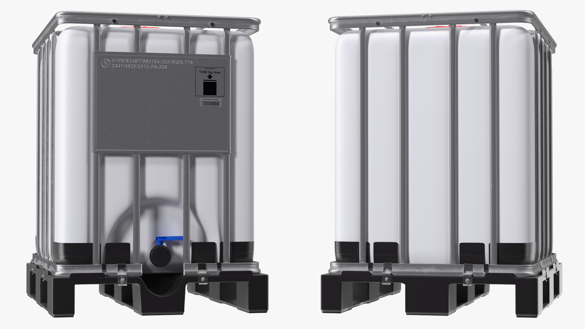 3D model IBC Container 640 Litre UN Approved Plastic Pallet