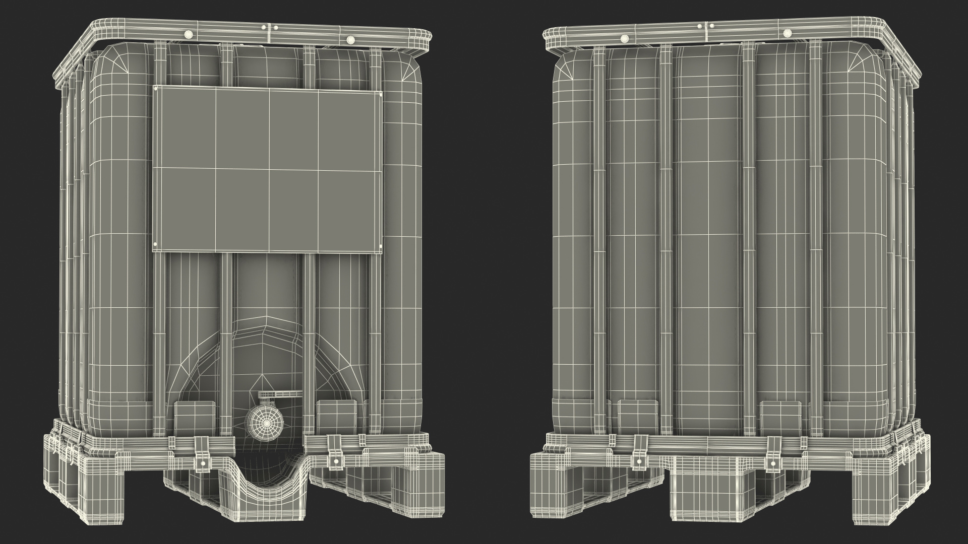 3D model IBC Container 640 Litre UN Approved Plastic Pallet