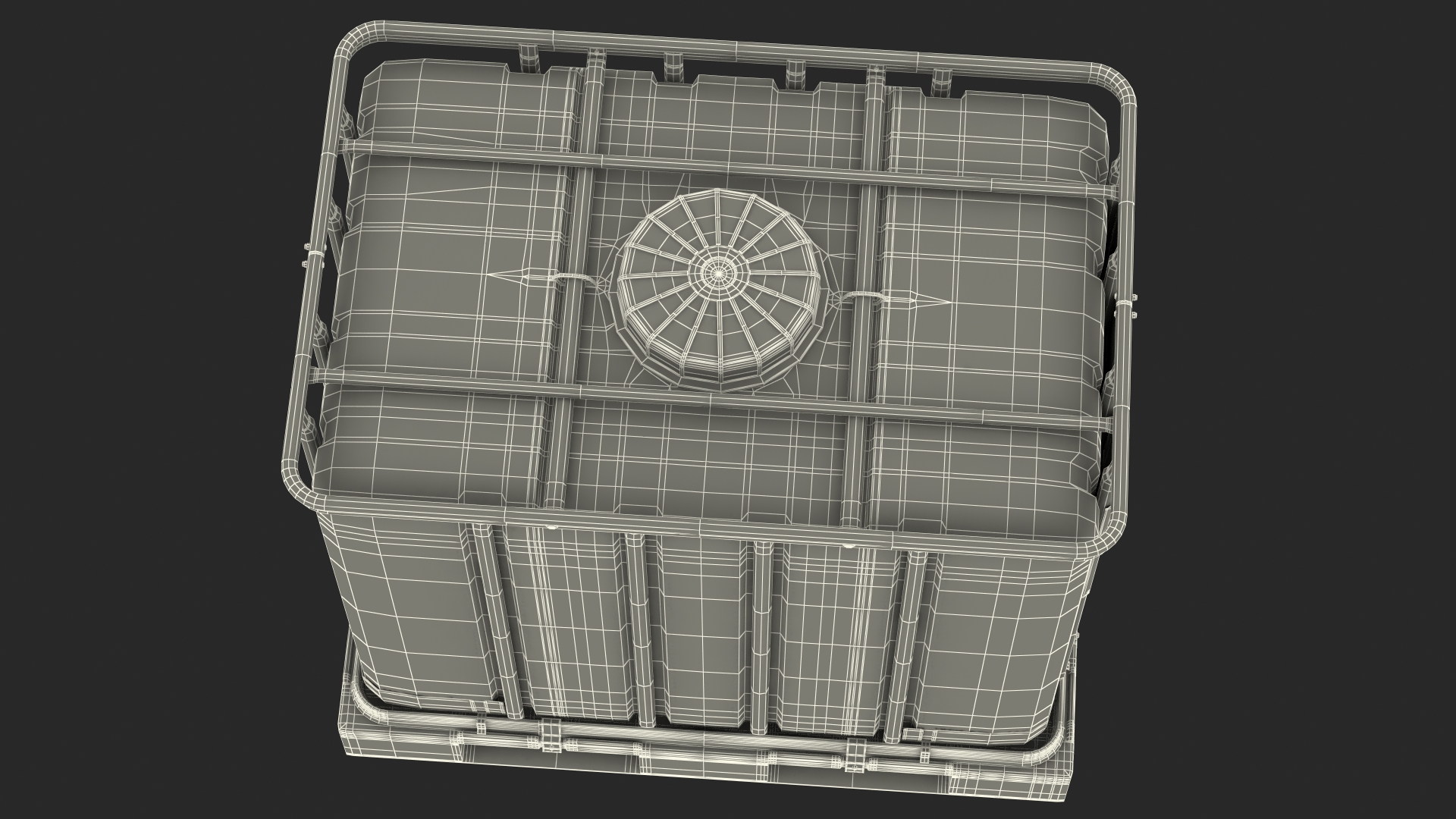 3D model IBC Container 640 Litre UN Approved Plastic Pallet
