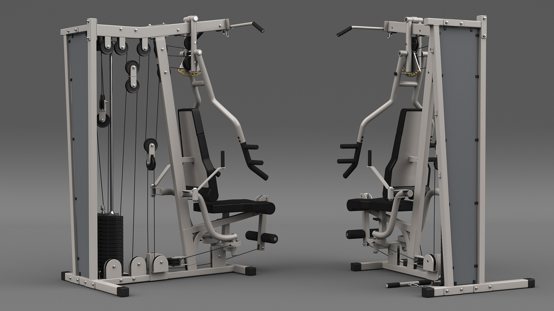 Multifunctional Home Gym Station 3D