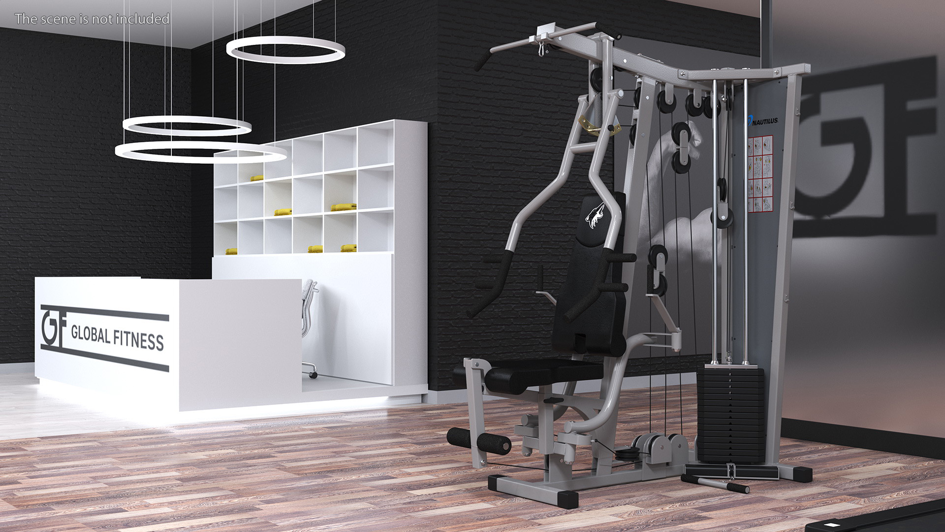 Multifunctional Home Gym Station 3D
