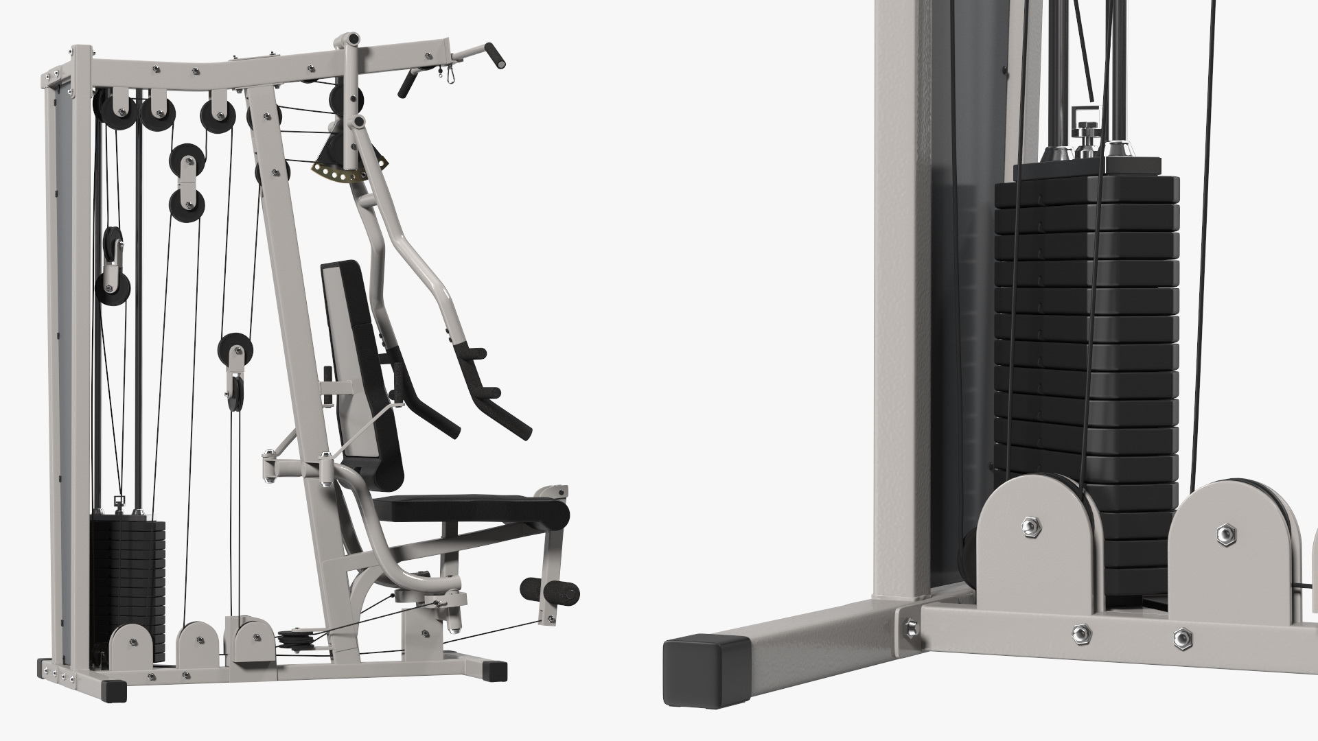 Multifunctional Home Gym Station 3D
