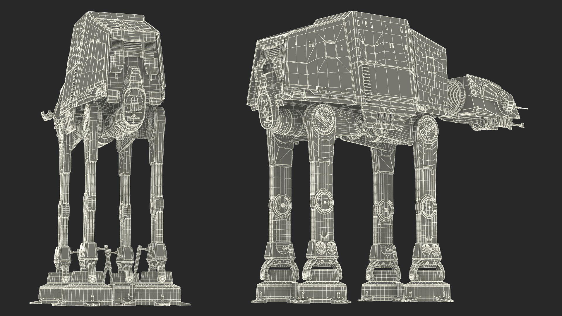 3D model Star Wars AT AT Dark