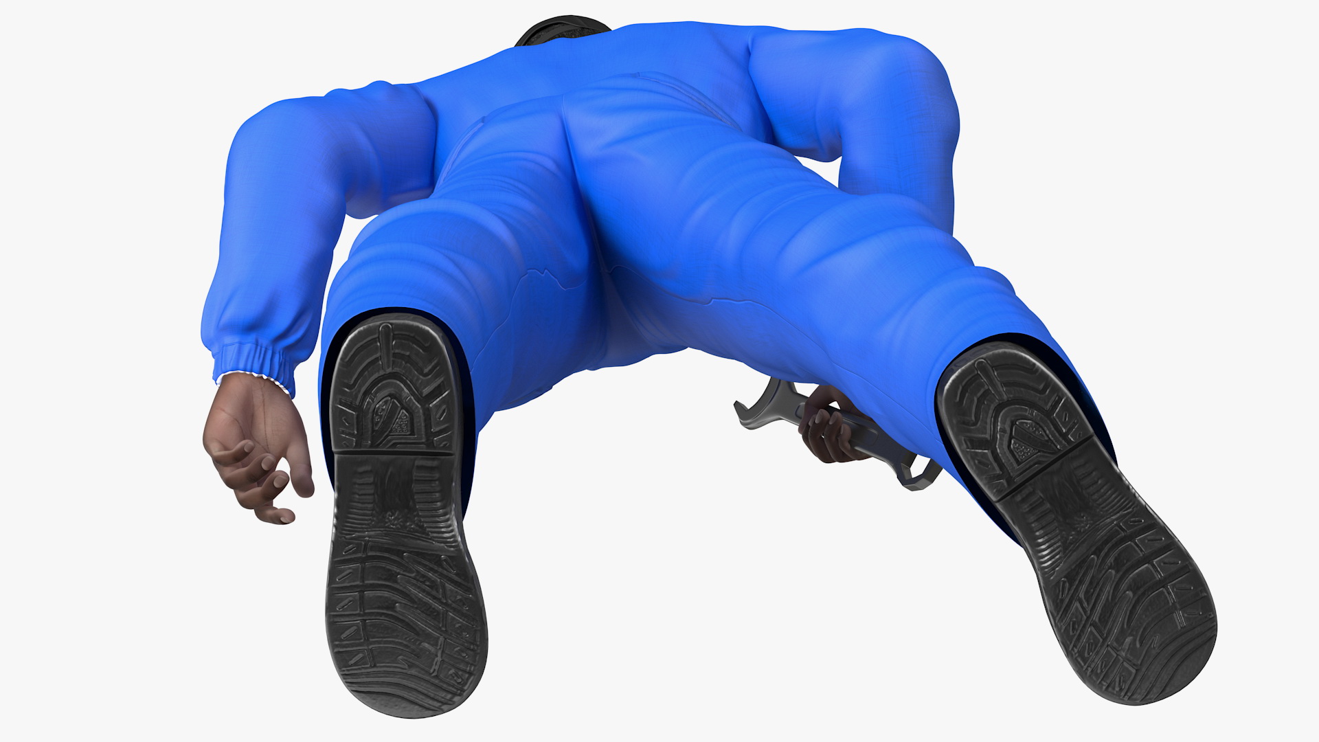 3D Dark Skin Black Car Mechanic model