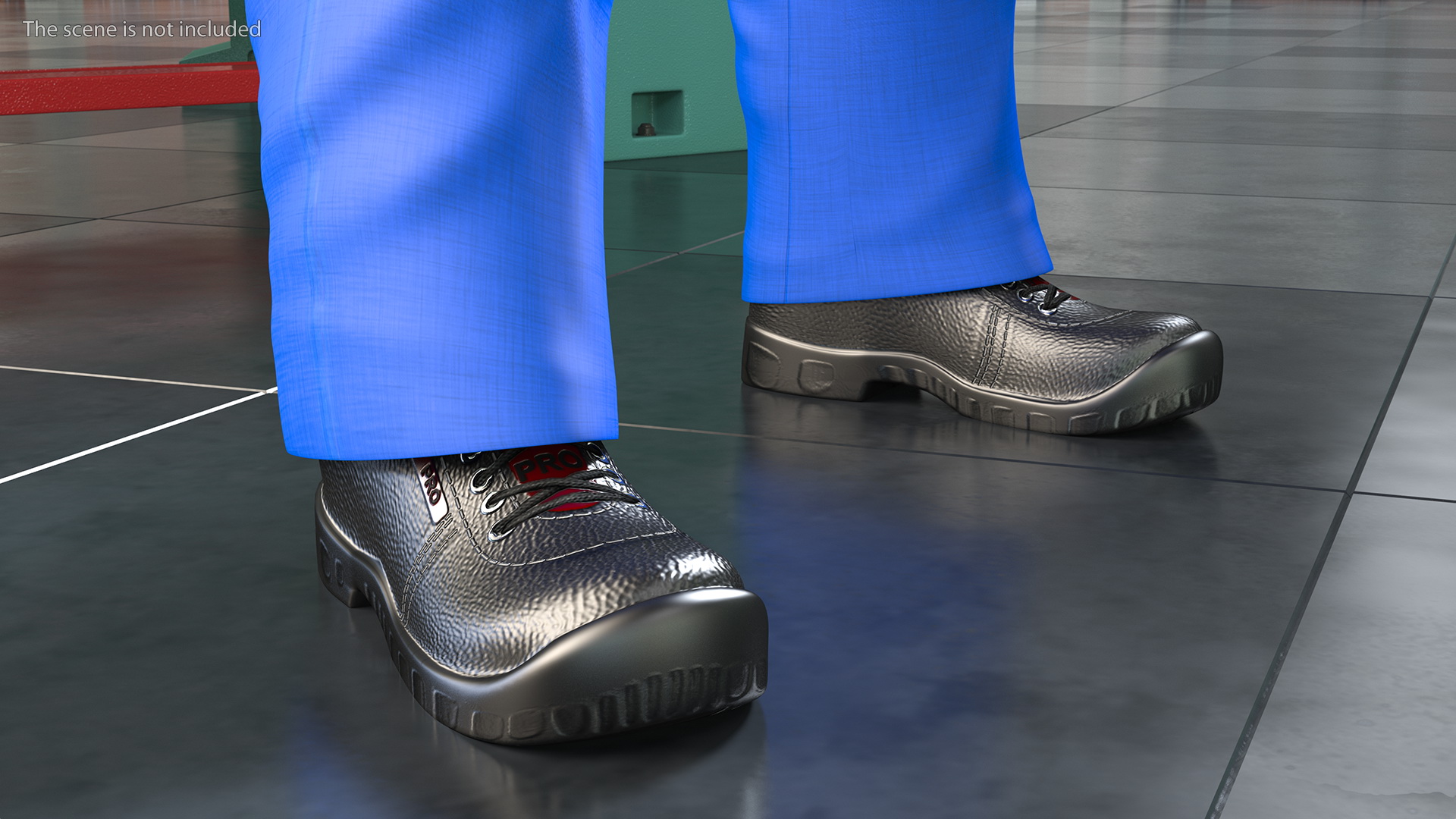 3D Dark Skin Black Car Mechanic model
