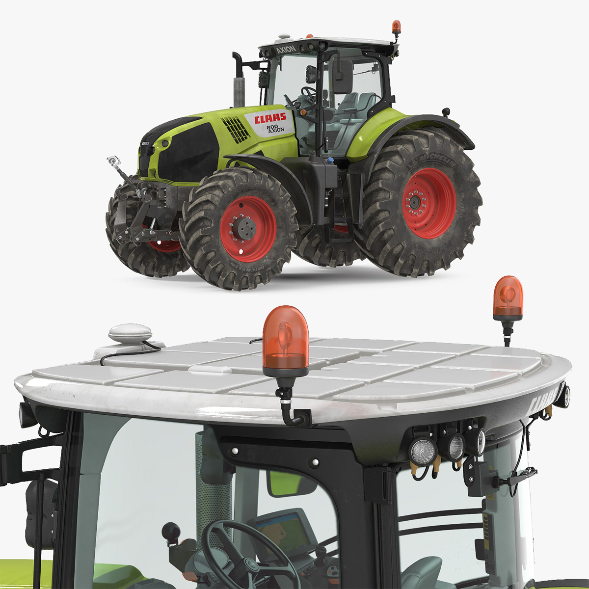 CLAAS AXION Detailed Dirty Interior