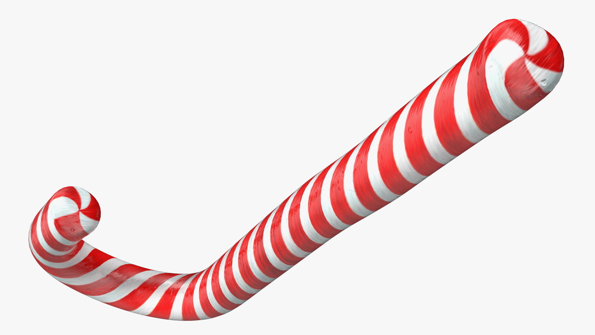 Christmas Cane Lollipop Red 3D