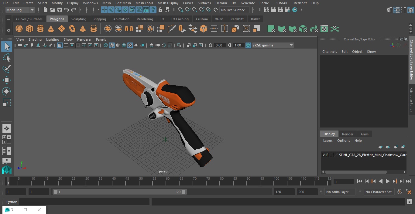 STIHL GTA 26 Electric Mini Chainsaw Garden Pruner 3D model