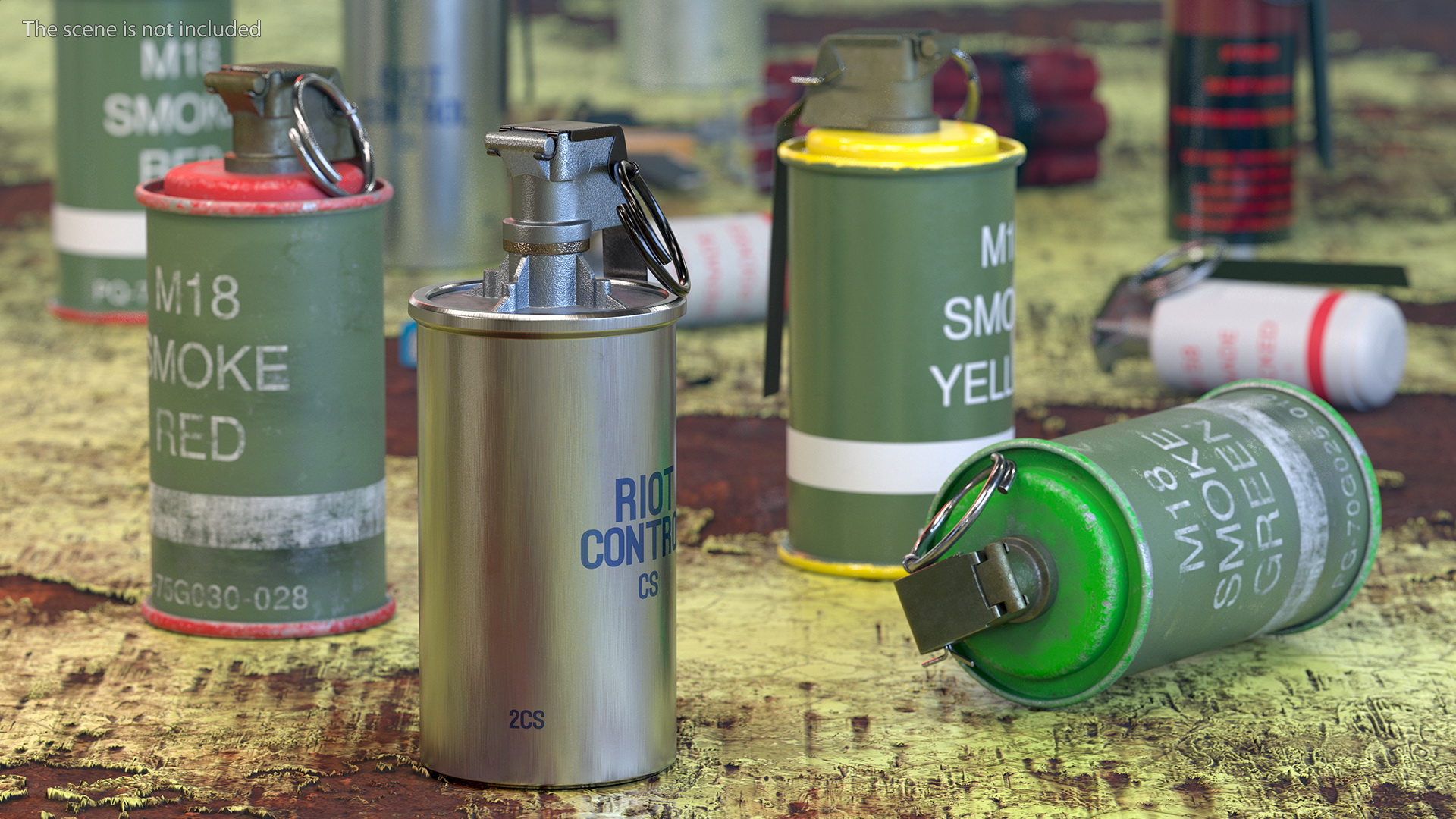 ABC M7A2 Riot Control CS Hand Grenade 3D