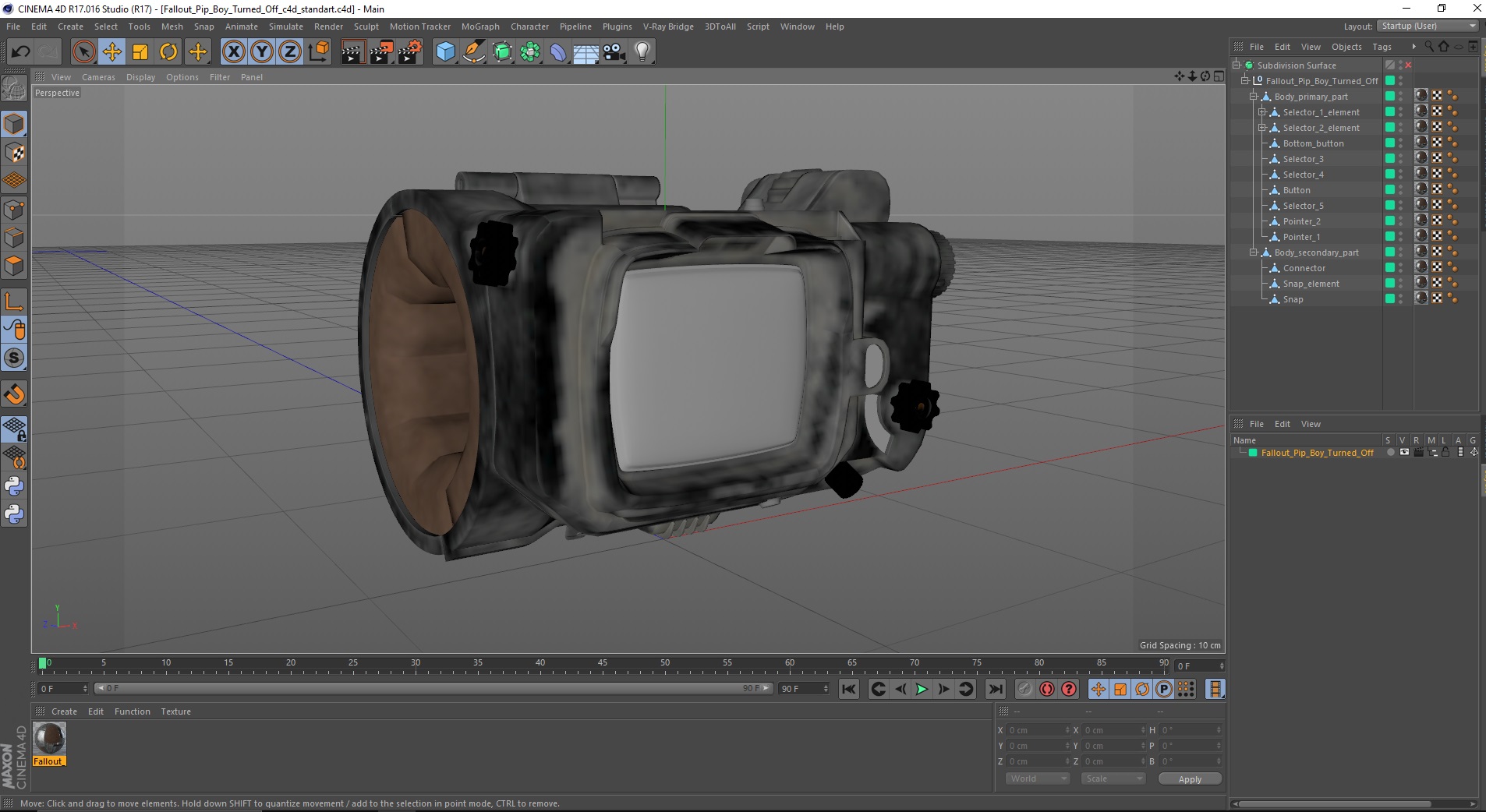 3D Fallout Pip Boy Turned Off