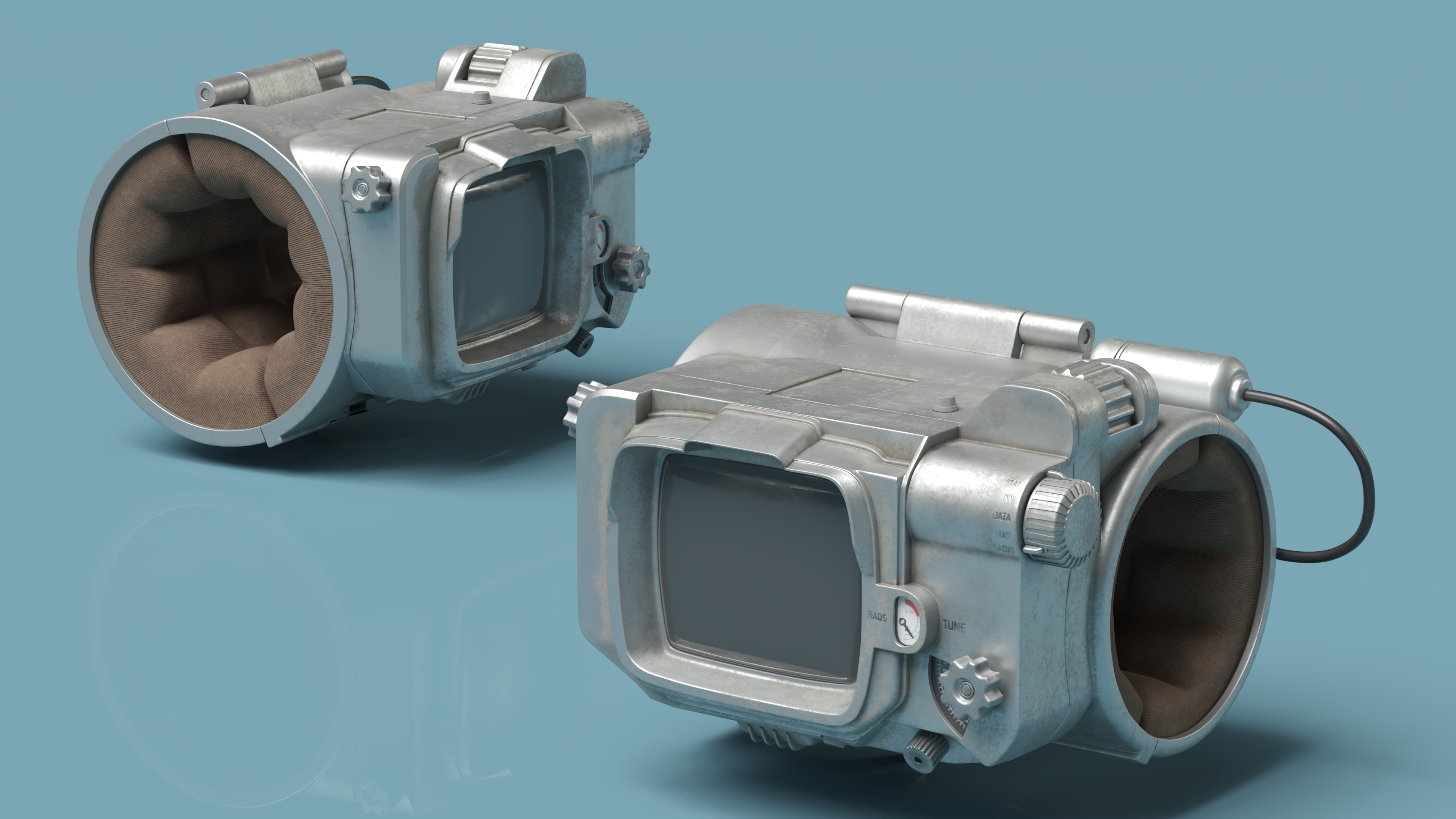 3D Fallout Pip Boy Turned Off