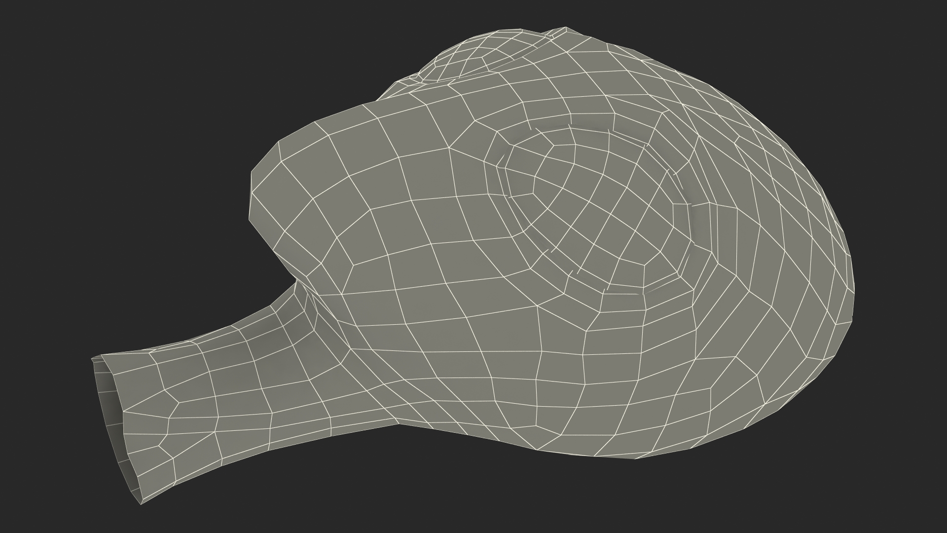 Extraterrestrial Alien Head 3D