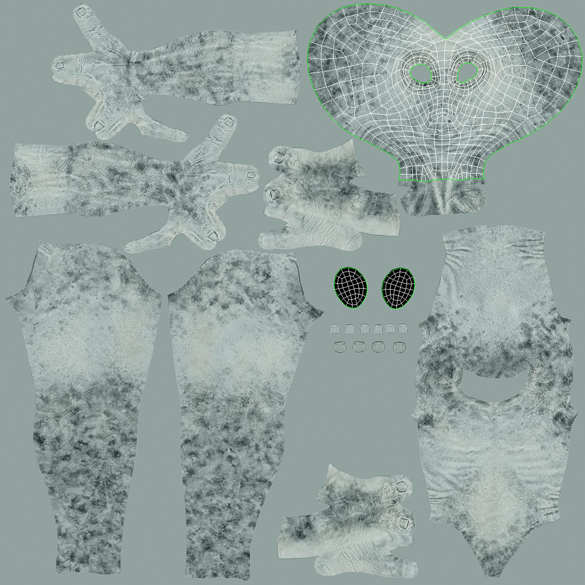Extraterrestrial Alien Head 3D