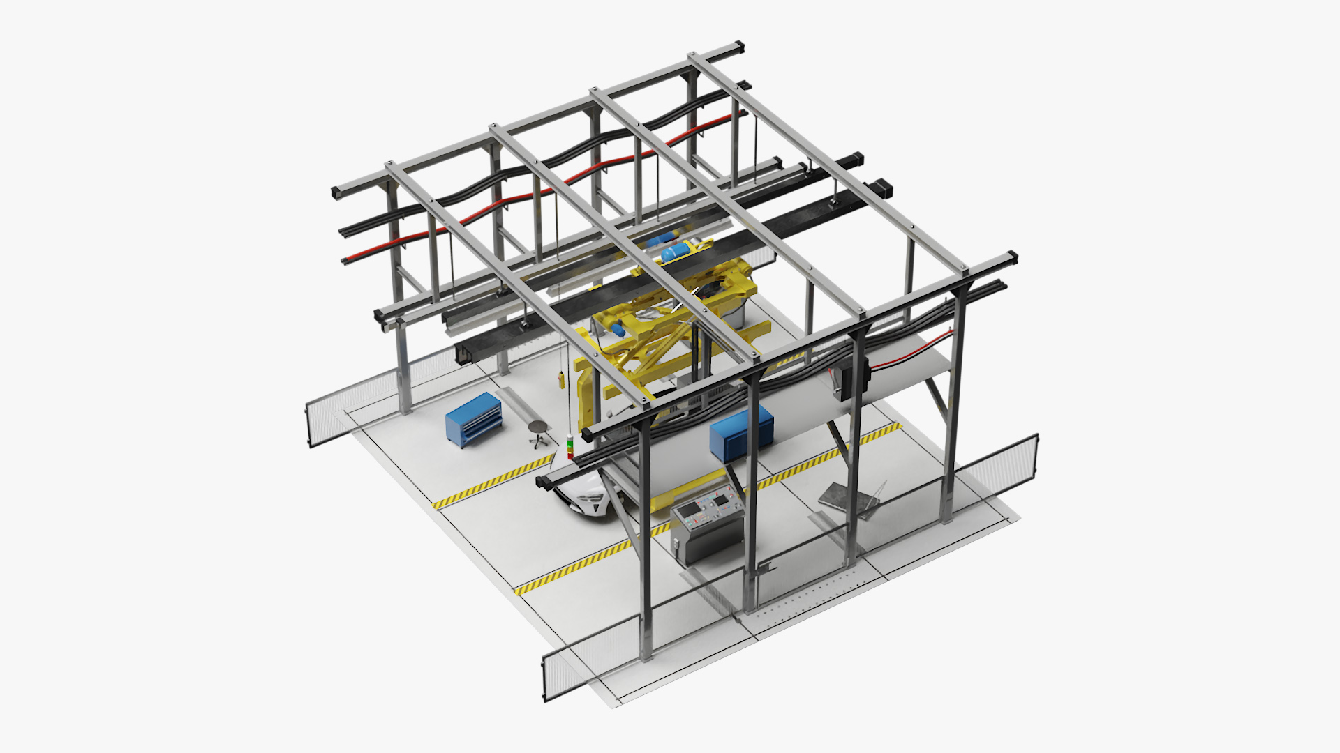 Xiaomi Car Assembly Line 3D model