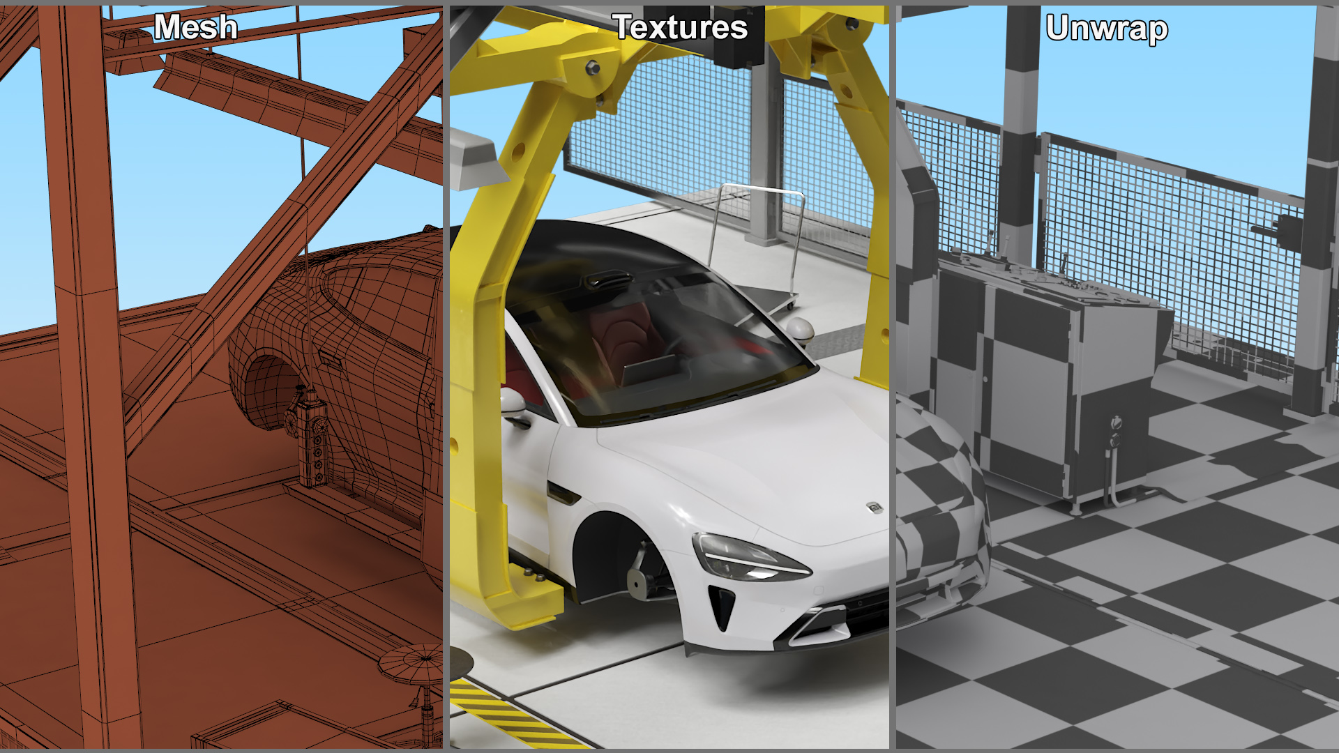Xiaomi Car Assembly Line 3D model