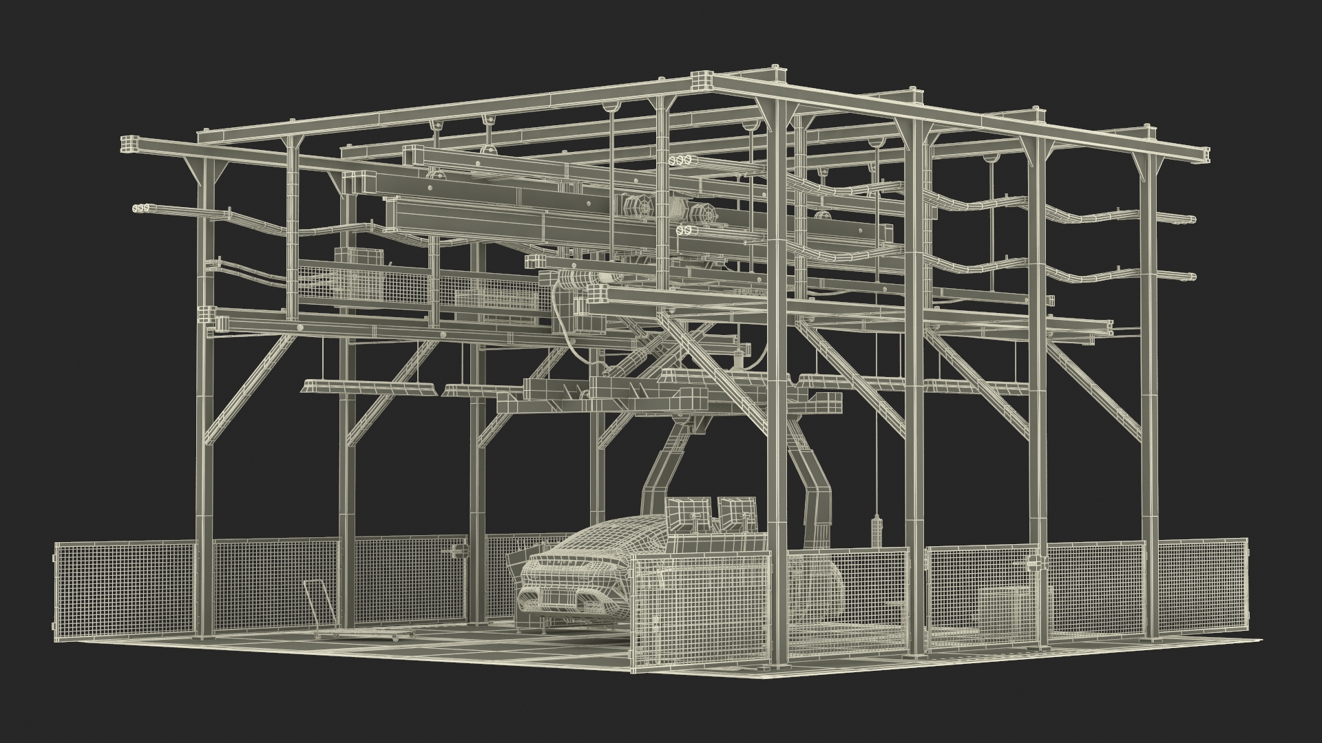 Xiaomi Car Assembly Line 3D model