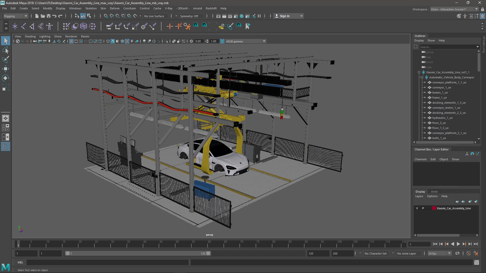 Xiaomi Car Assembly Line 3D model