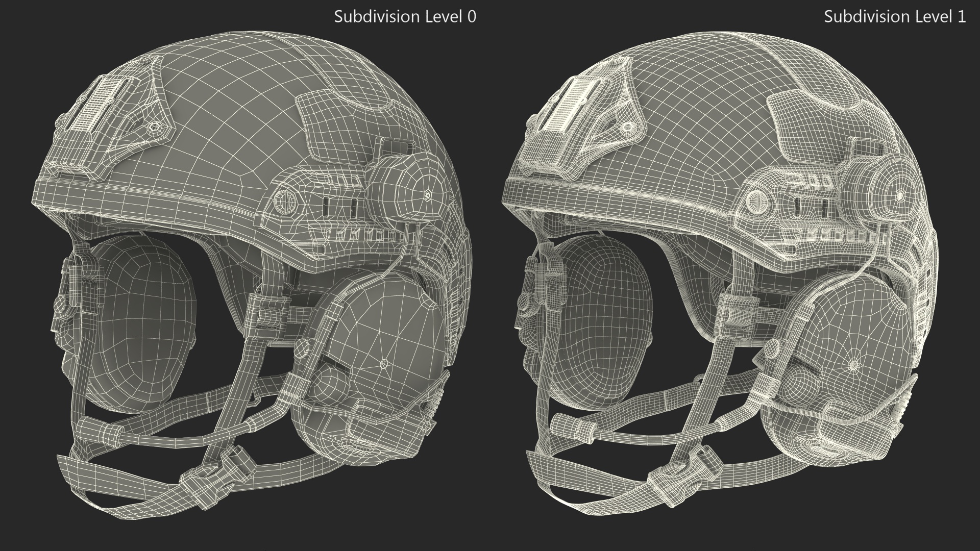 3D model Tactical Gear Helmet Grey Camo