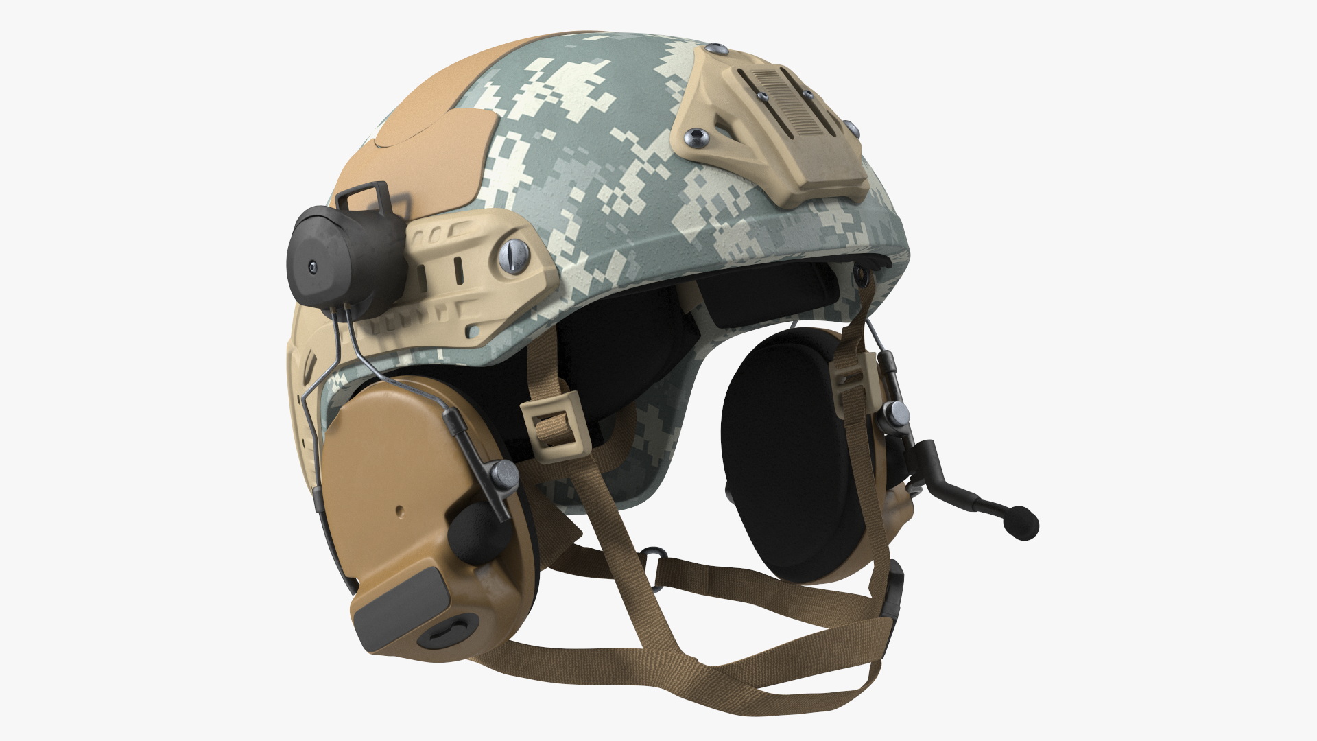 3D model Tactical Gear Helmet Grey Camo
