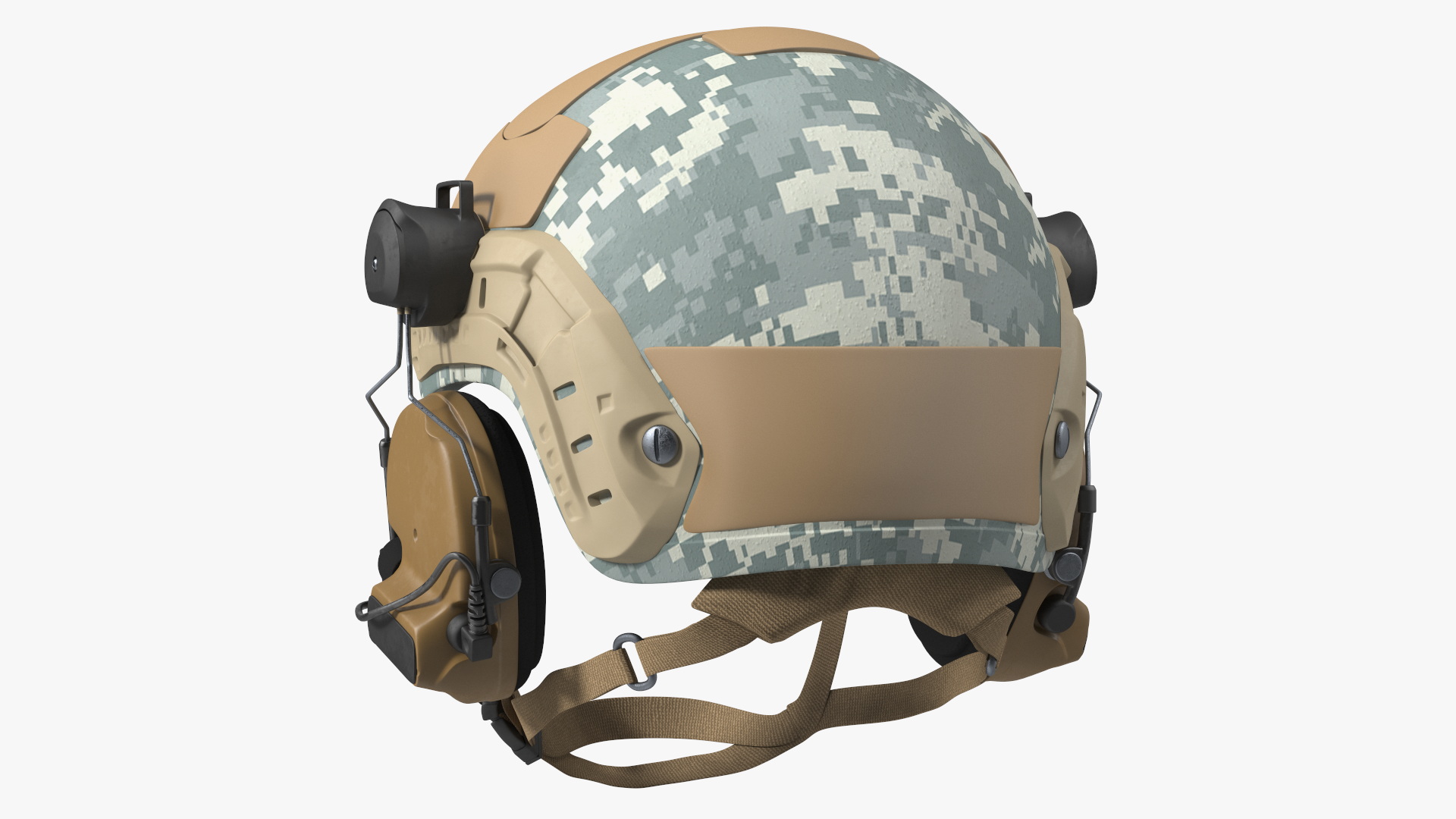 3D model Tactical Gear Helmet Grey Camo