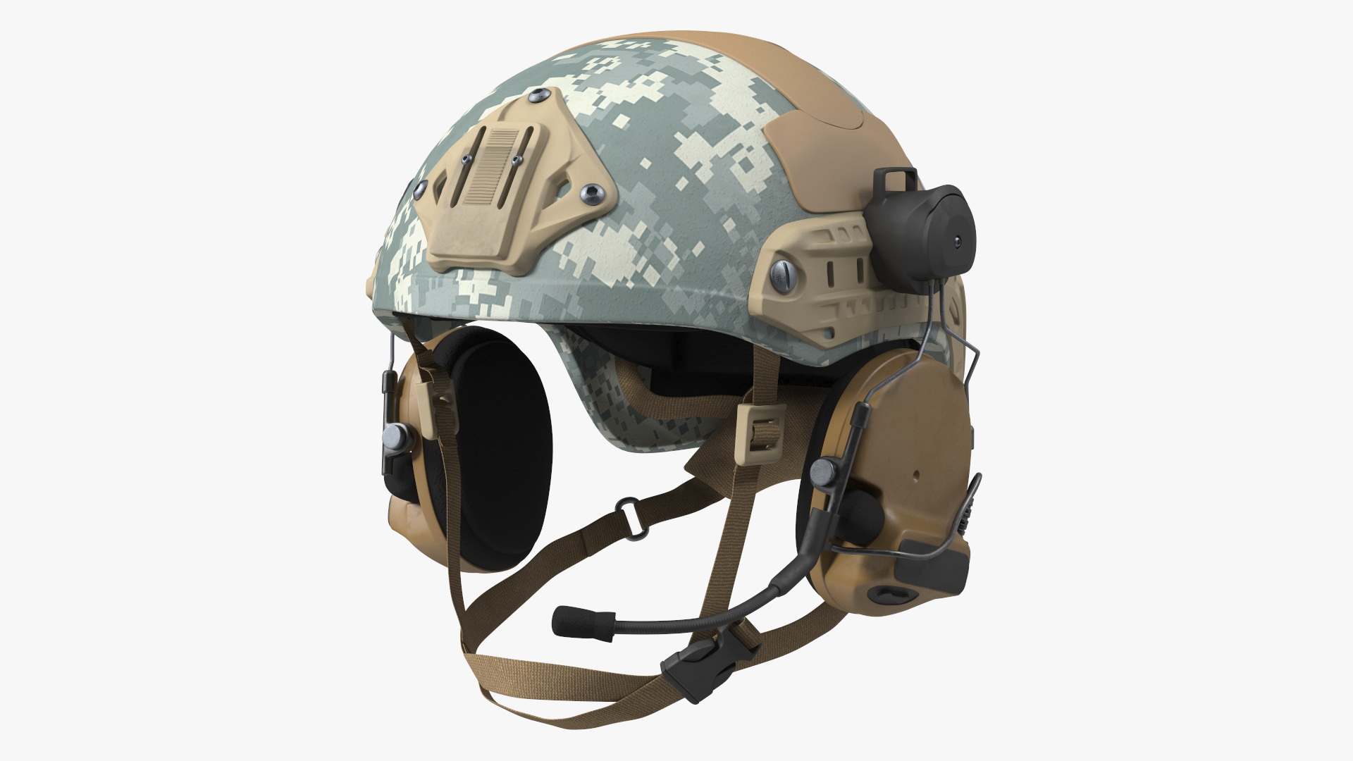 3D model Tactical Gear Helmet Grey Camo