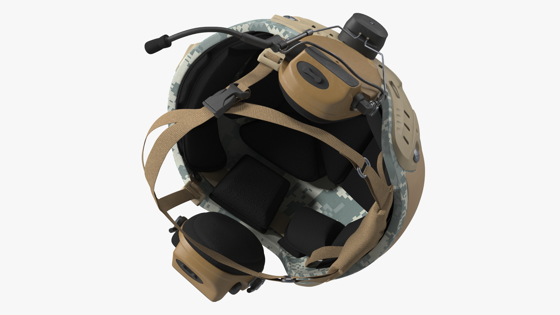 3D model Tactical Gear Helmet Grey Camo