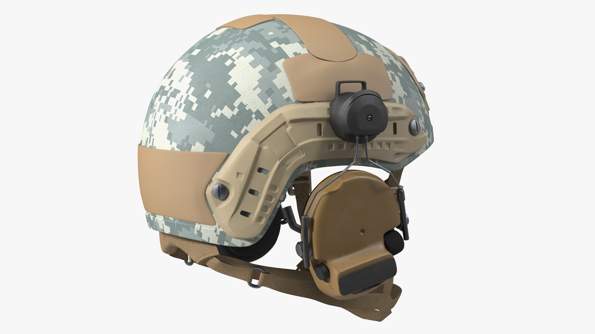 3D model Tactical Gear Helmet Grey Camo