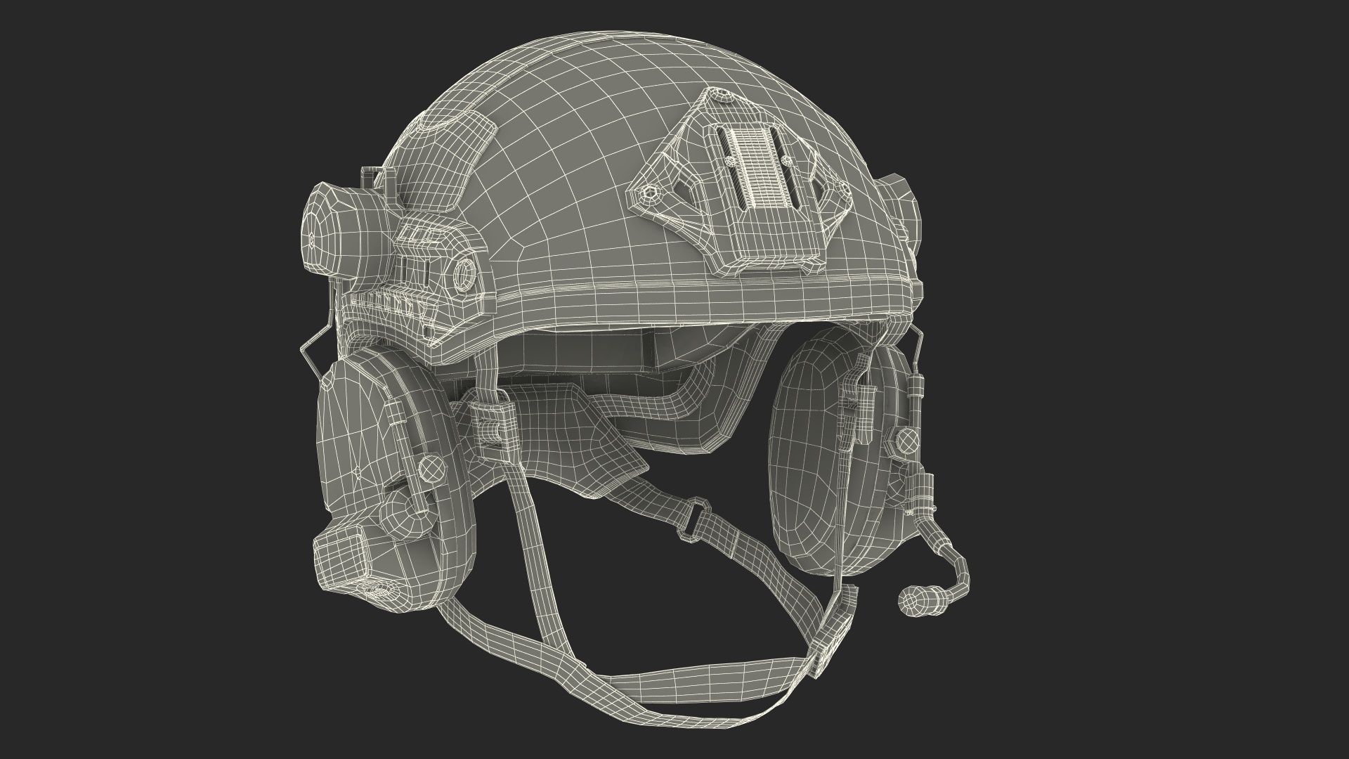 3D model Tactical Gear Helmet Grey Camo