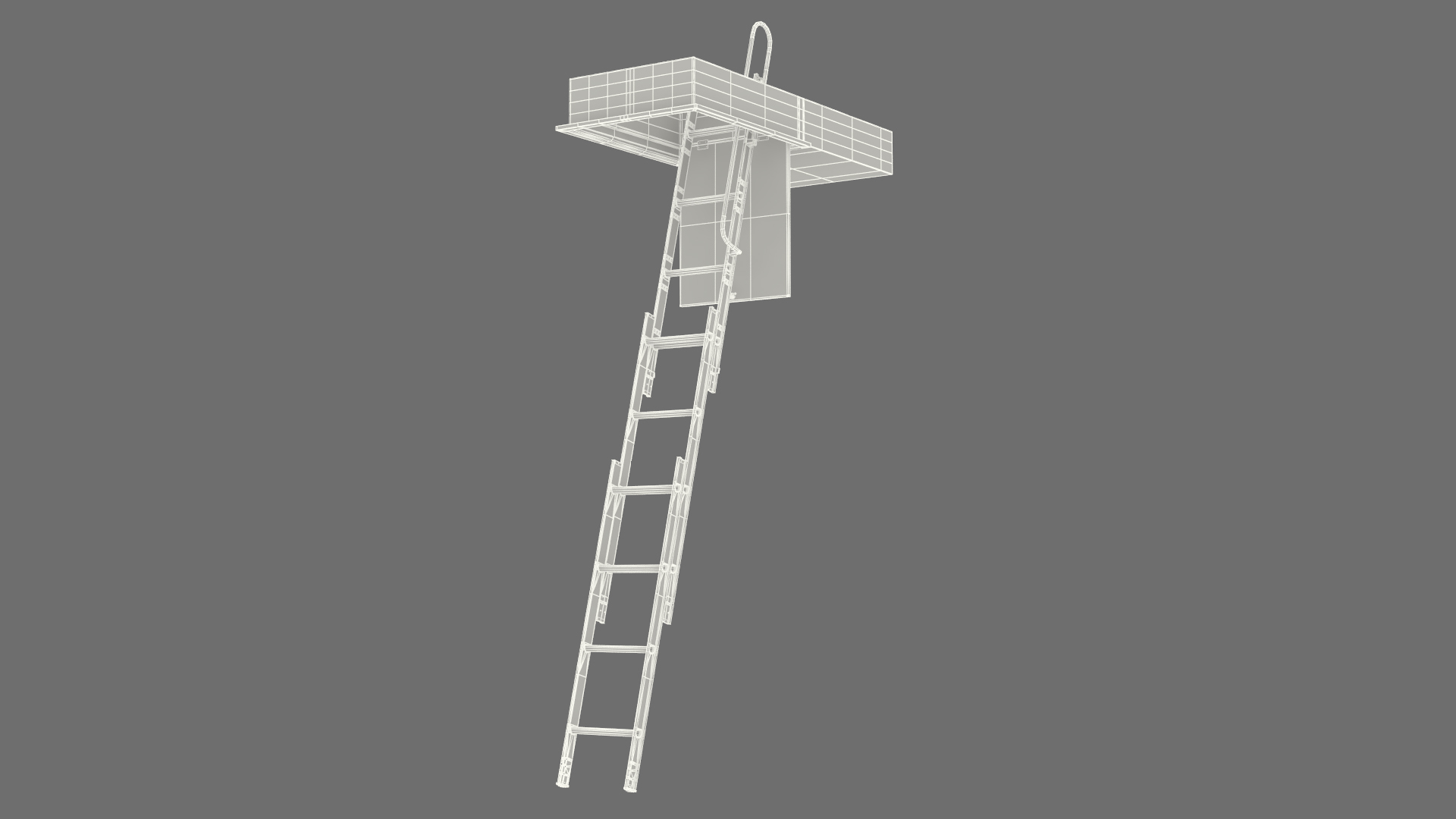 3D Metal Attic Ladder model