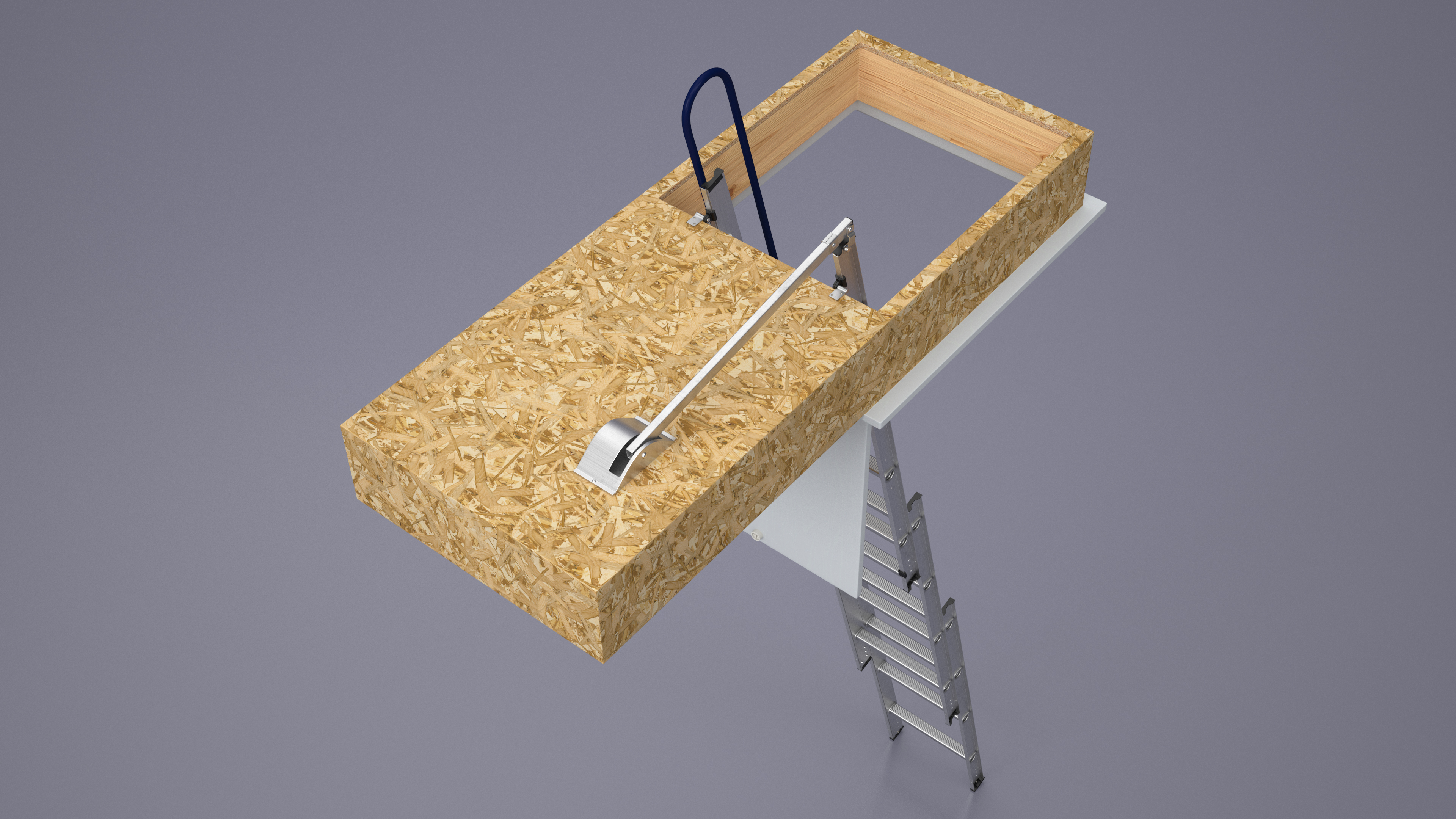 3D Metal Attic Ladder model