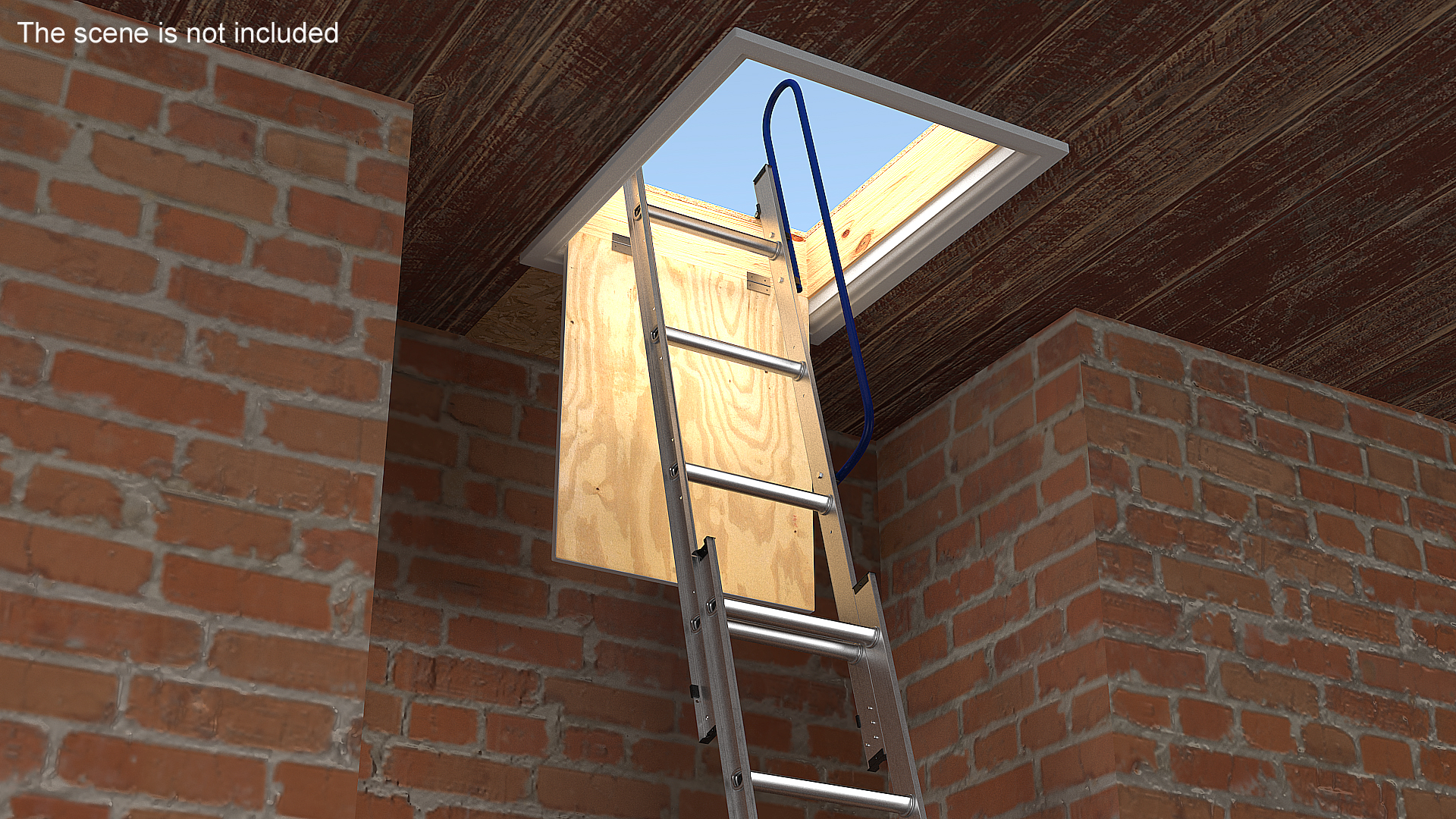 3D Metal Attic Ladder model