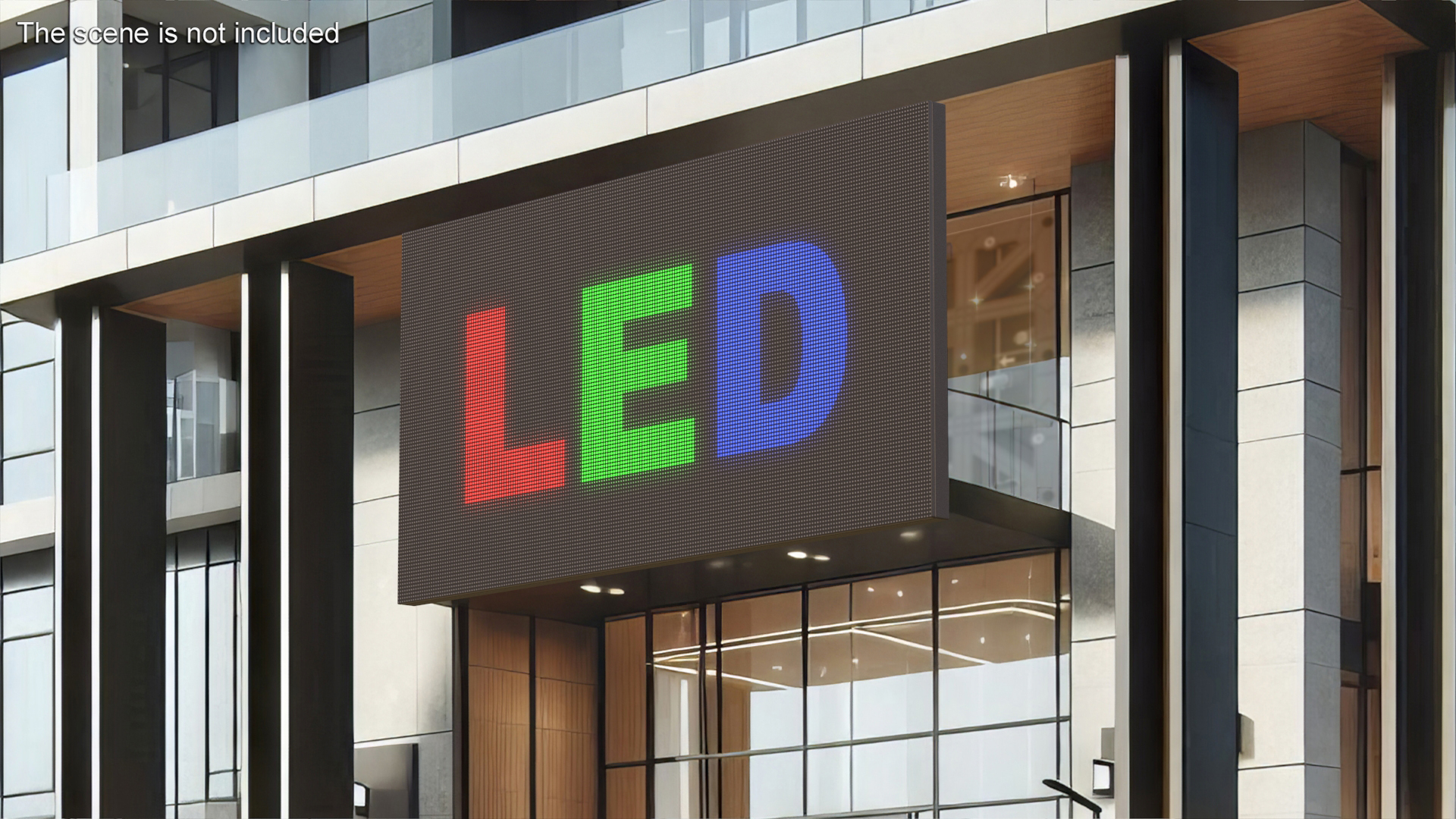 3D Indoor LED Display Module with Letters model