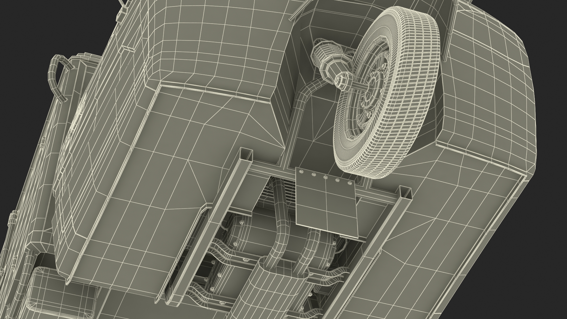 Delivery Trike with Close Body Red 3D model