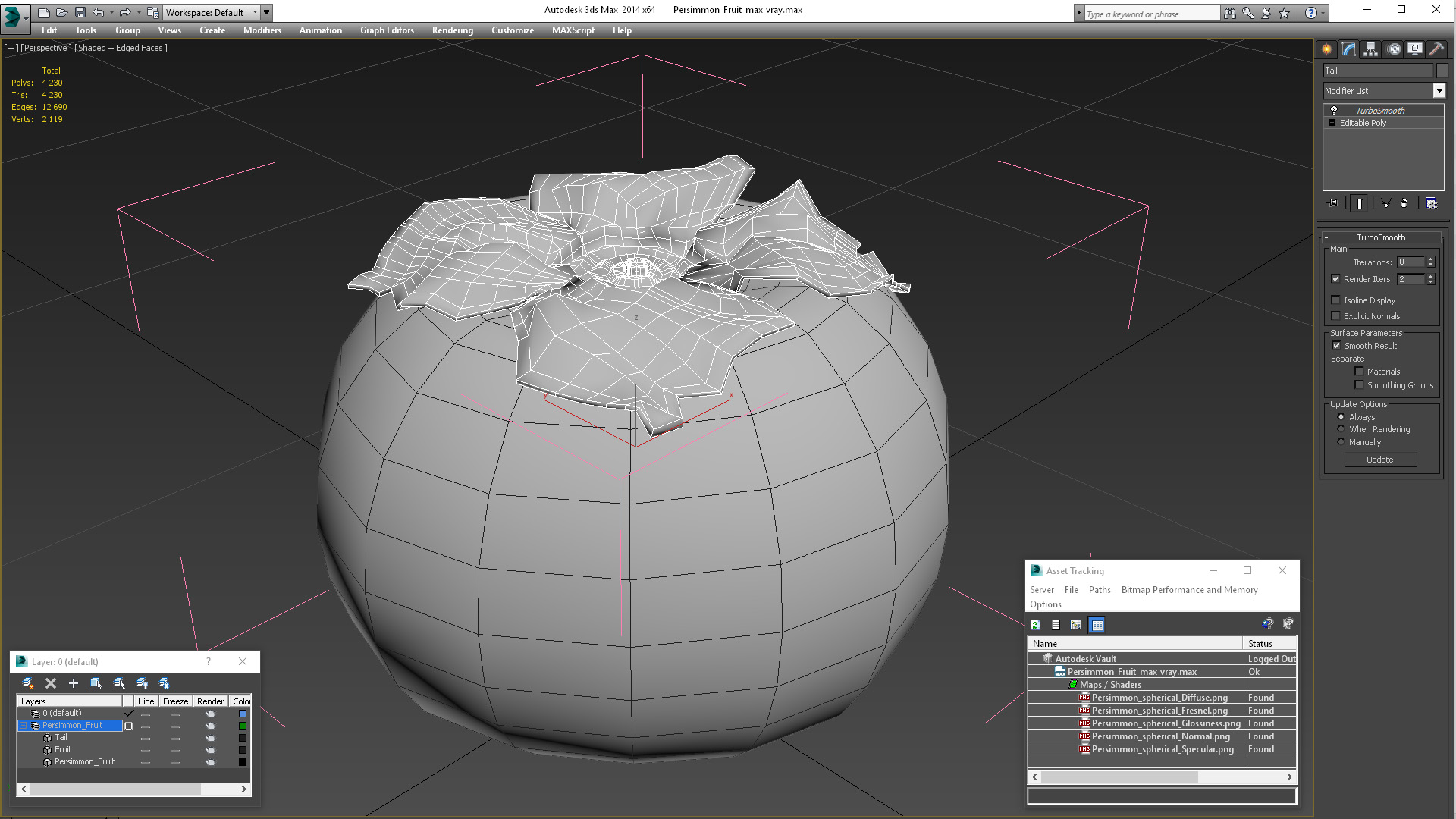 3D model Persimmon Fruit