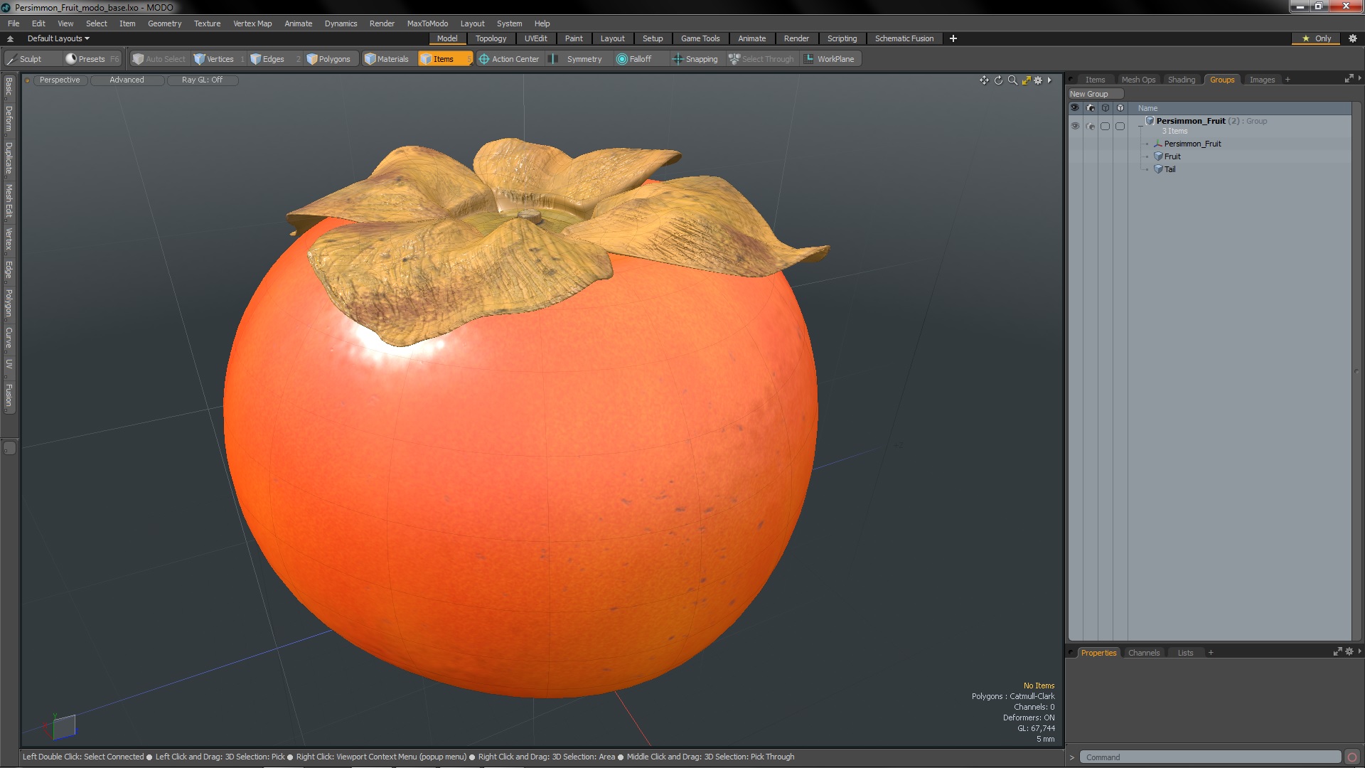 3D model Persimmon Fruit