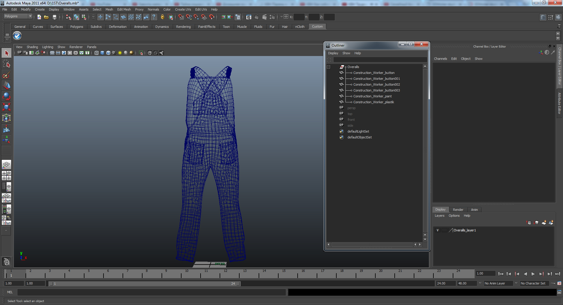 3D model Overalls