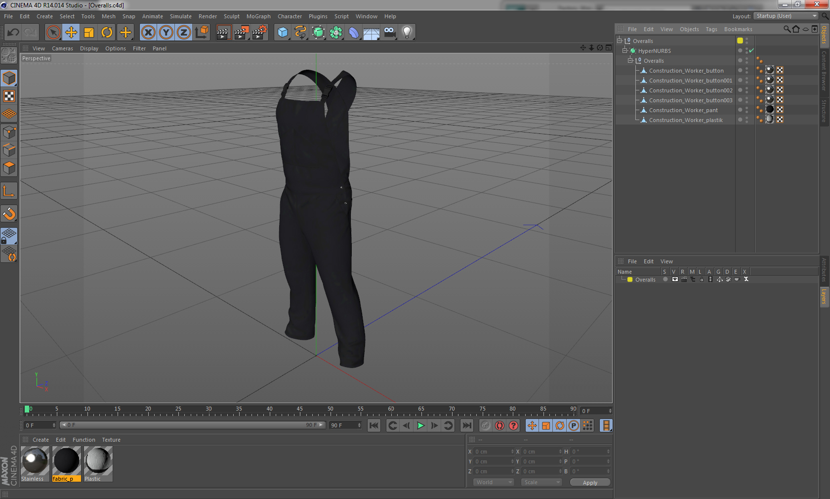 3D model Overalls
