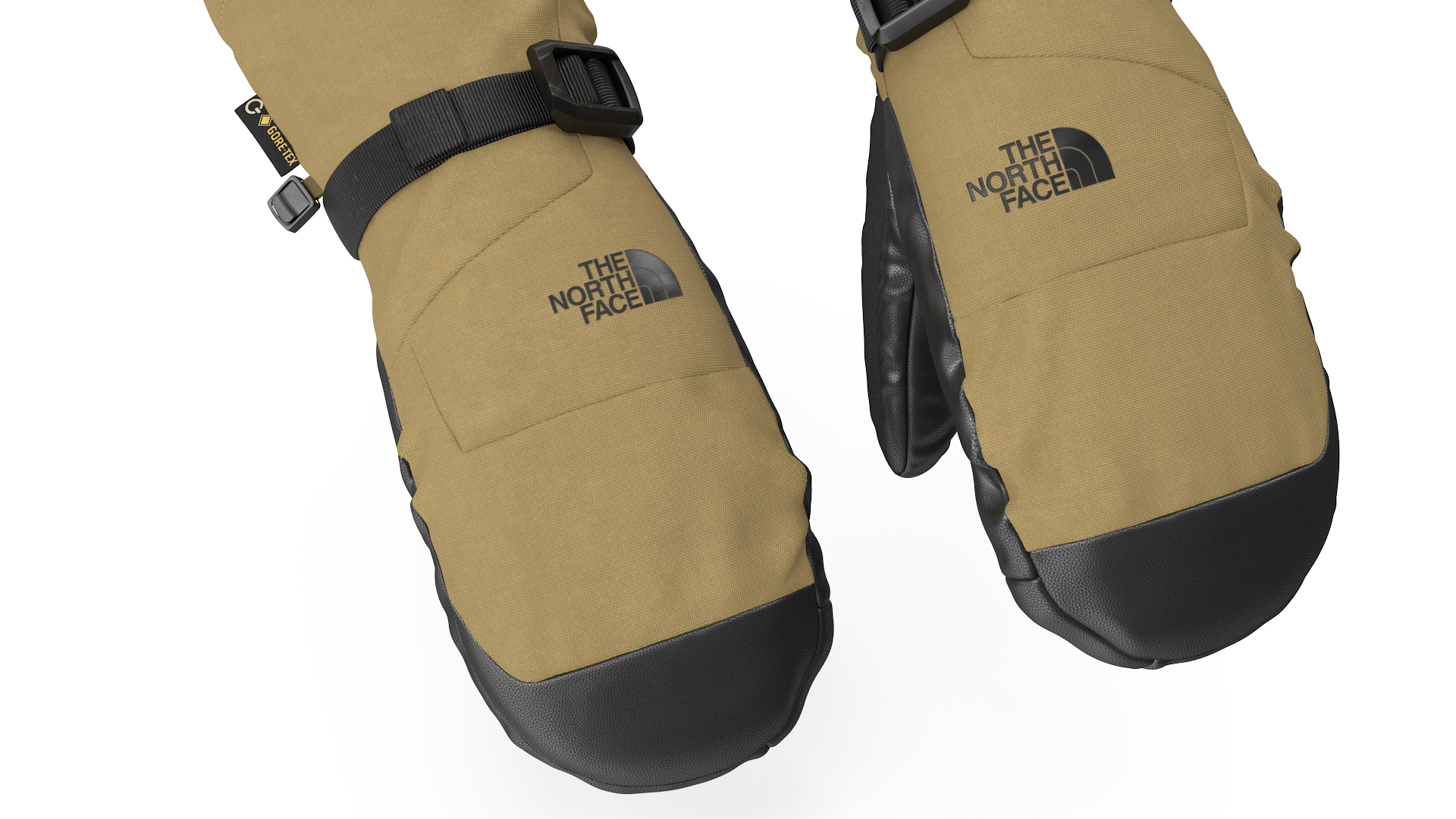 3D The North Face Mens Montana Etip GTX Mitten Gloves Beige