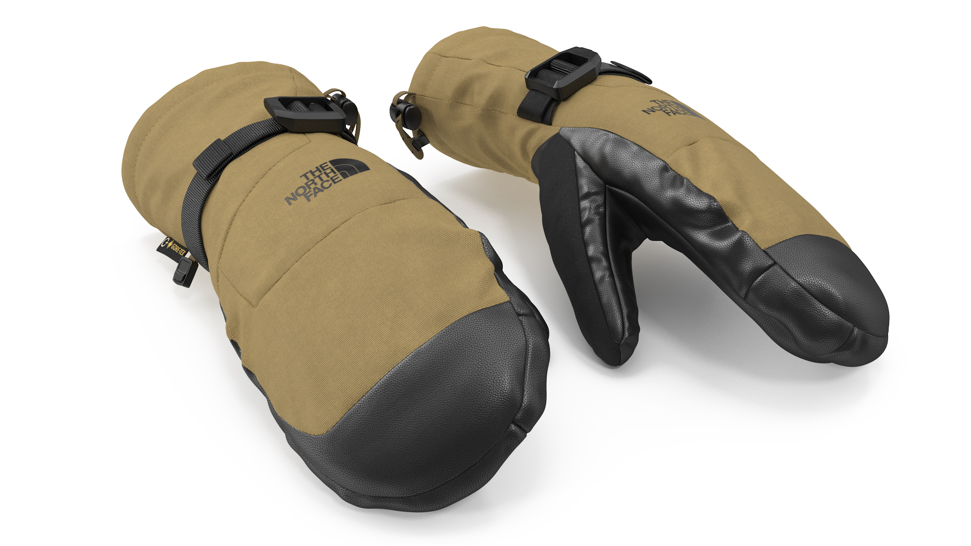 3D The North Face Mens Montana Etip GTX Mitten Gloves Beige