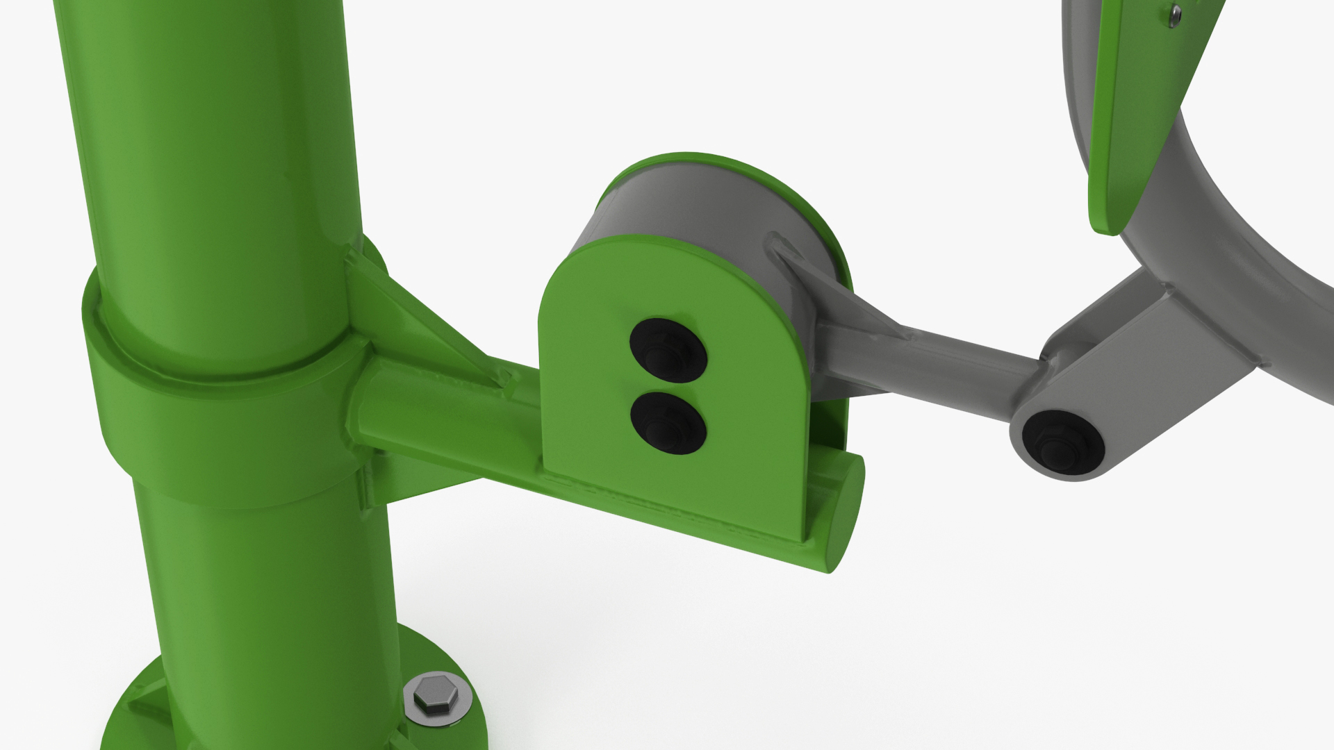 Green Push Chair Outdoor Fitness Equipment 3D