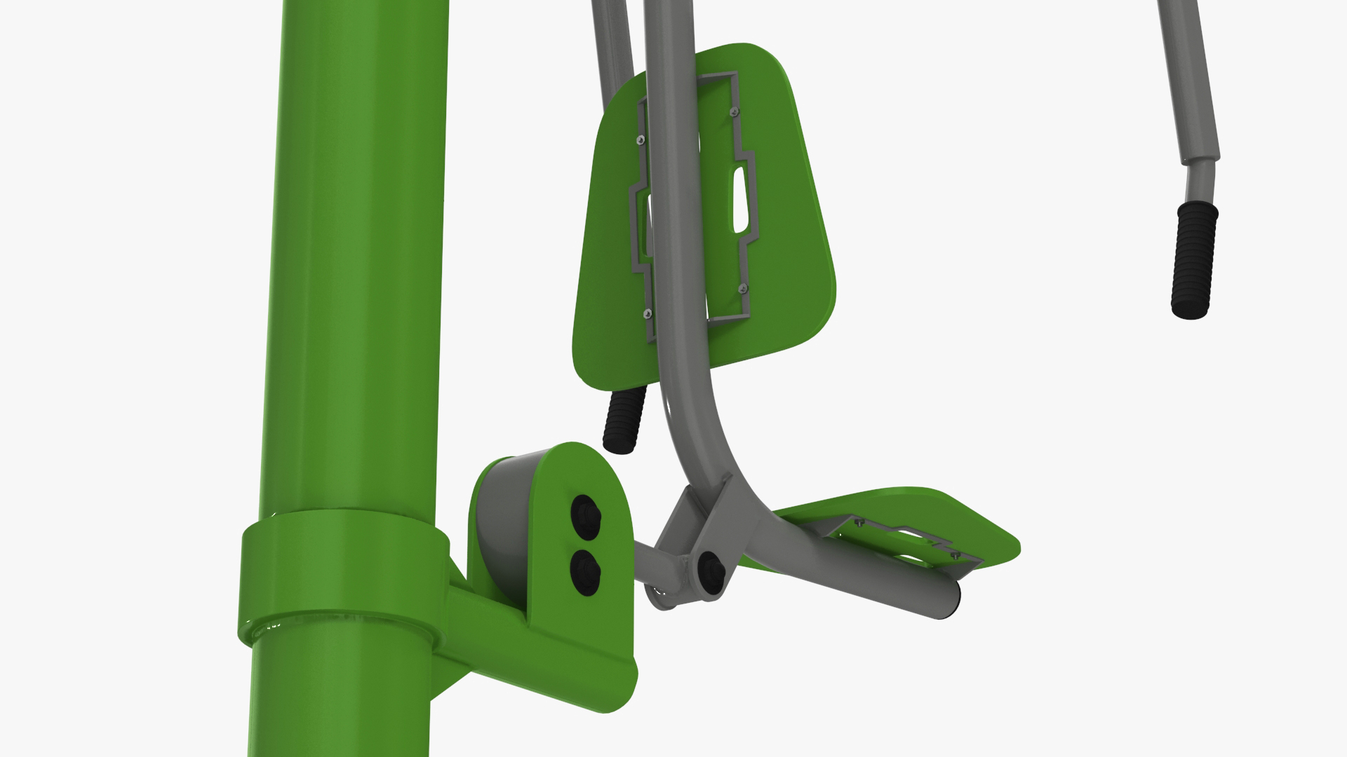 Green Push Chair Outdoor Fitness Equipment 3D