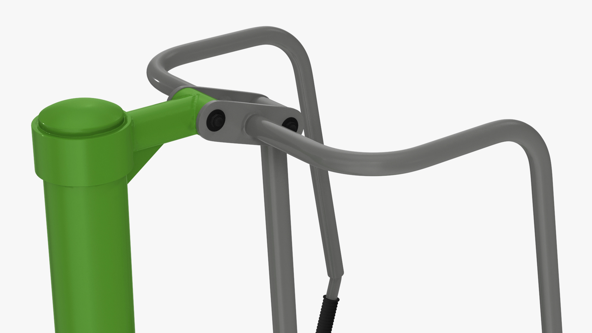Green Push Chair Outdoor Fitness Equipment 3D