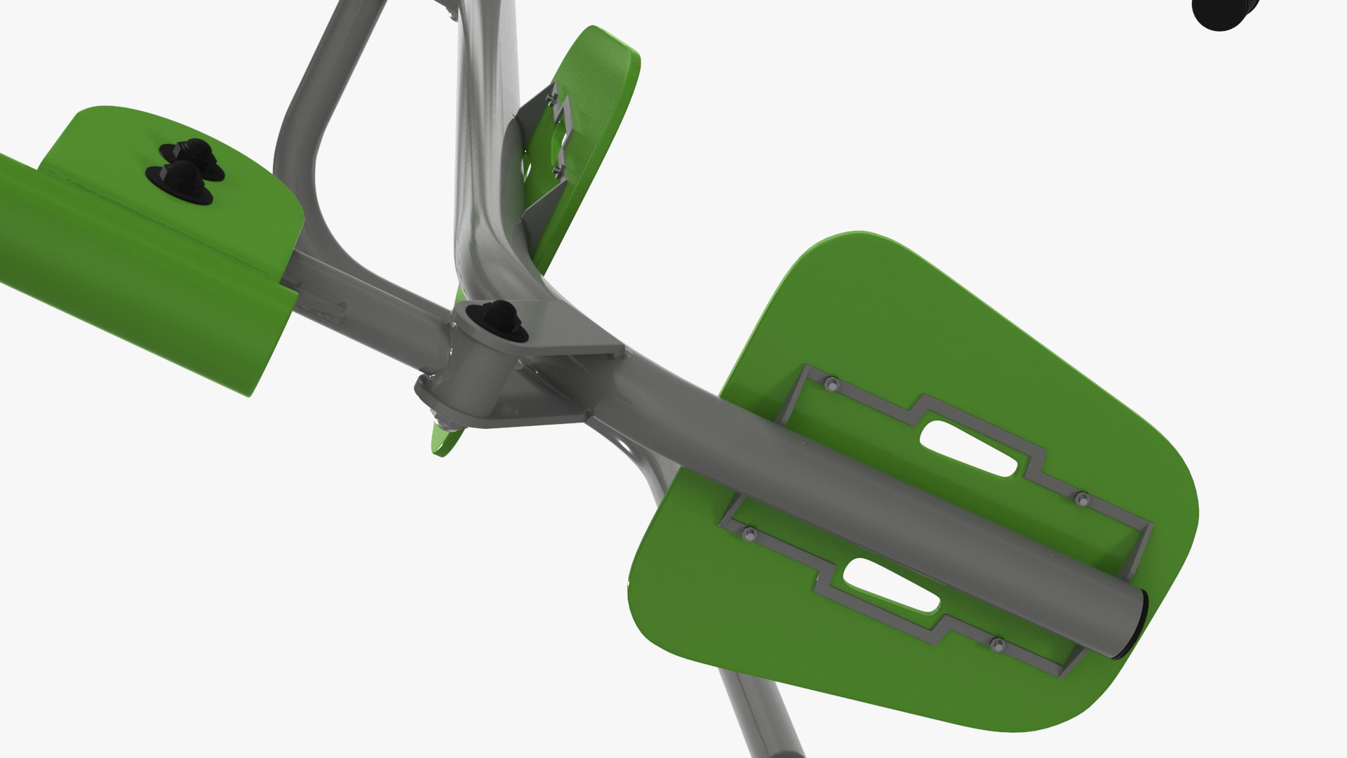 Green Push Chair Outdoor Fitness Equipment 3D