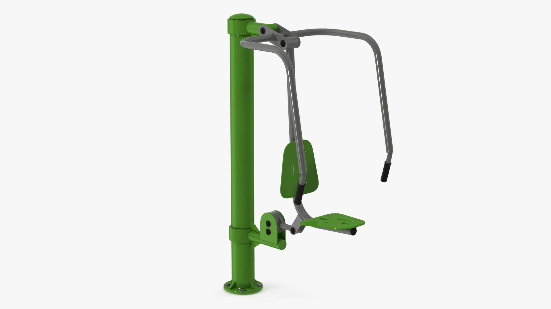 Green Push Chair Outdoor Fitness Equipment 3D