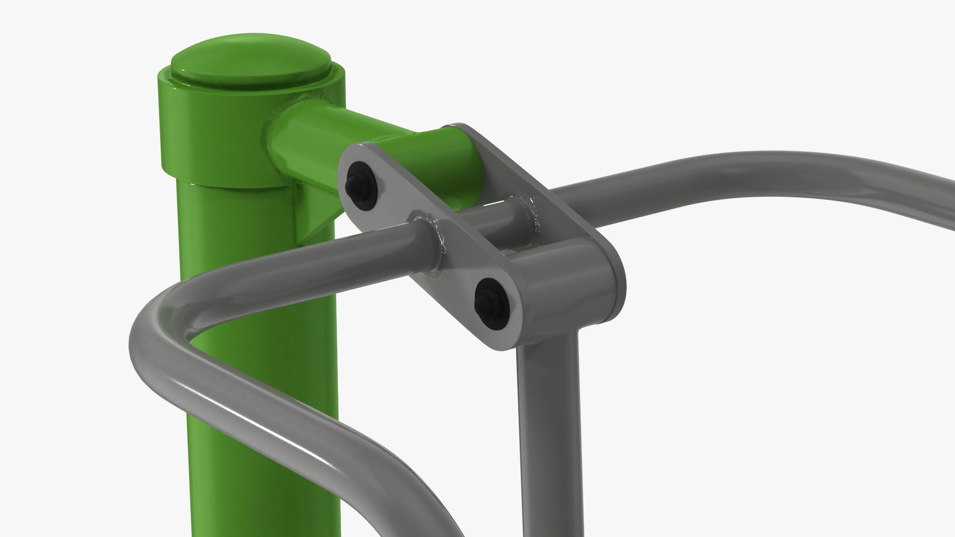 Green Push Chair Outdoor Fitness Equipment 3D