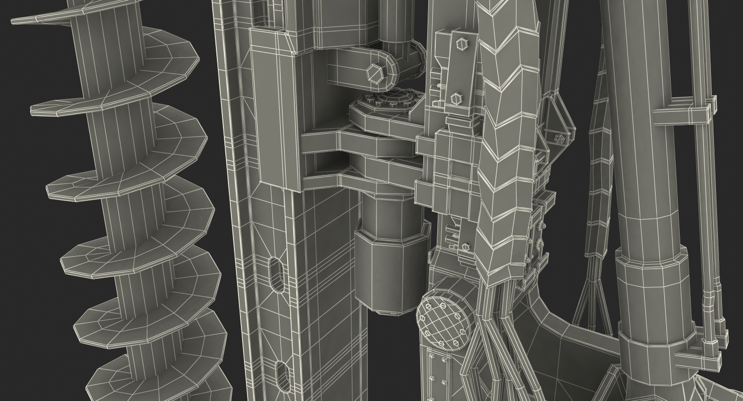 Spiral Drill Generic Working Position 3D
