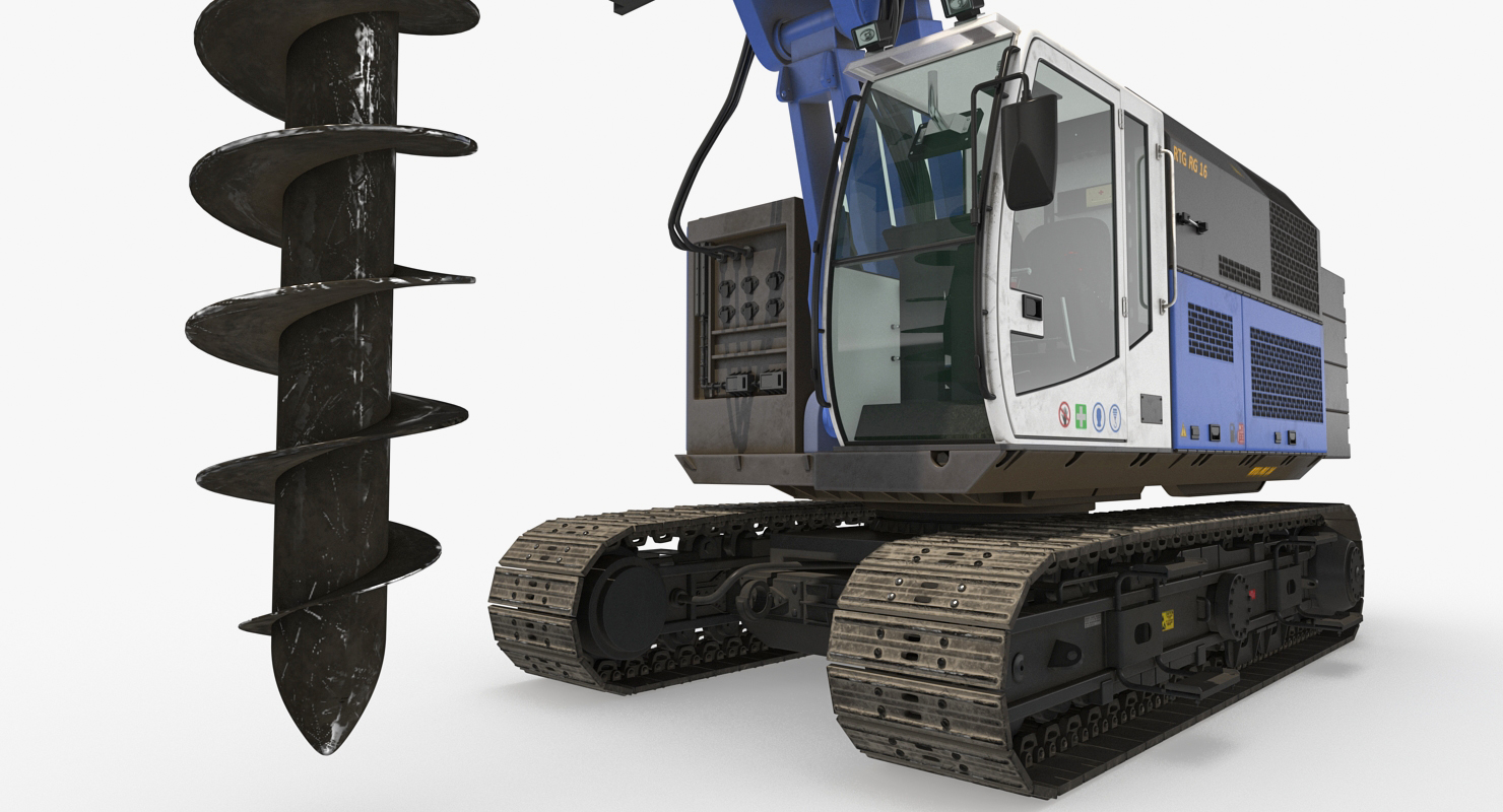 Spiral Drill Generic Working Position 3D